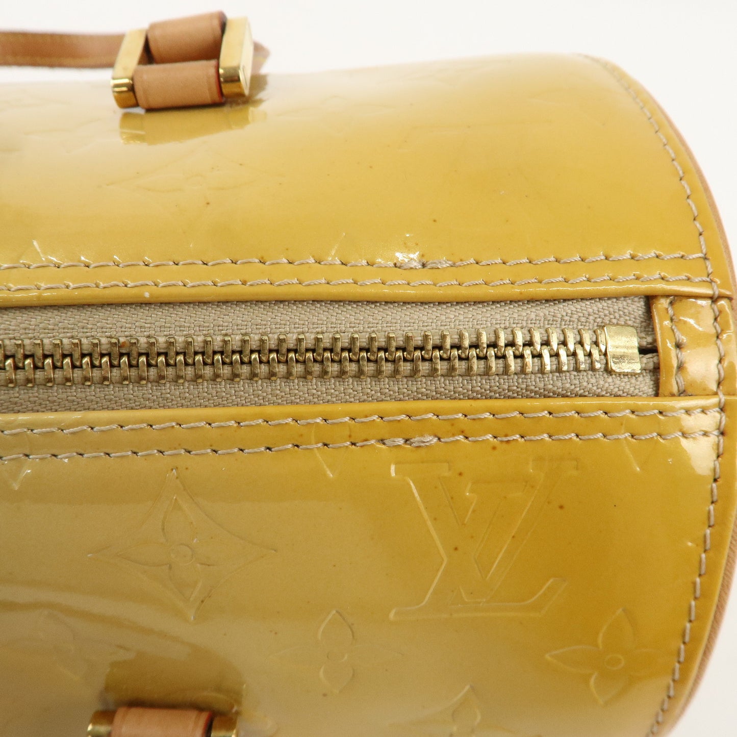 Louis Vuitton Monogram Vernis Bedford Hand Bag Beige M91006