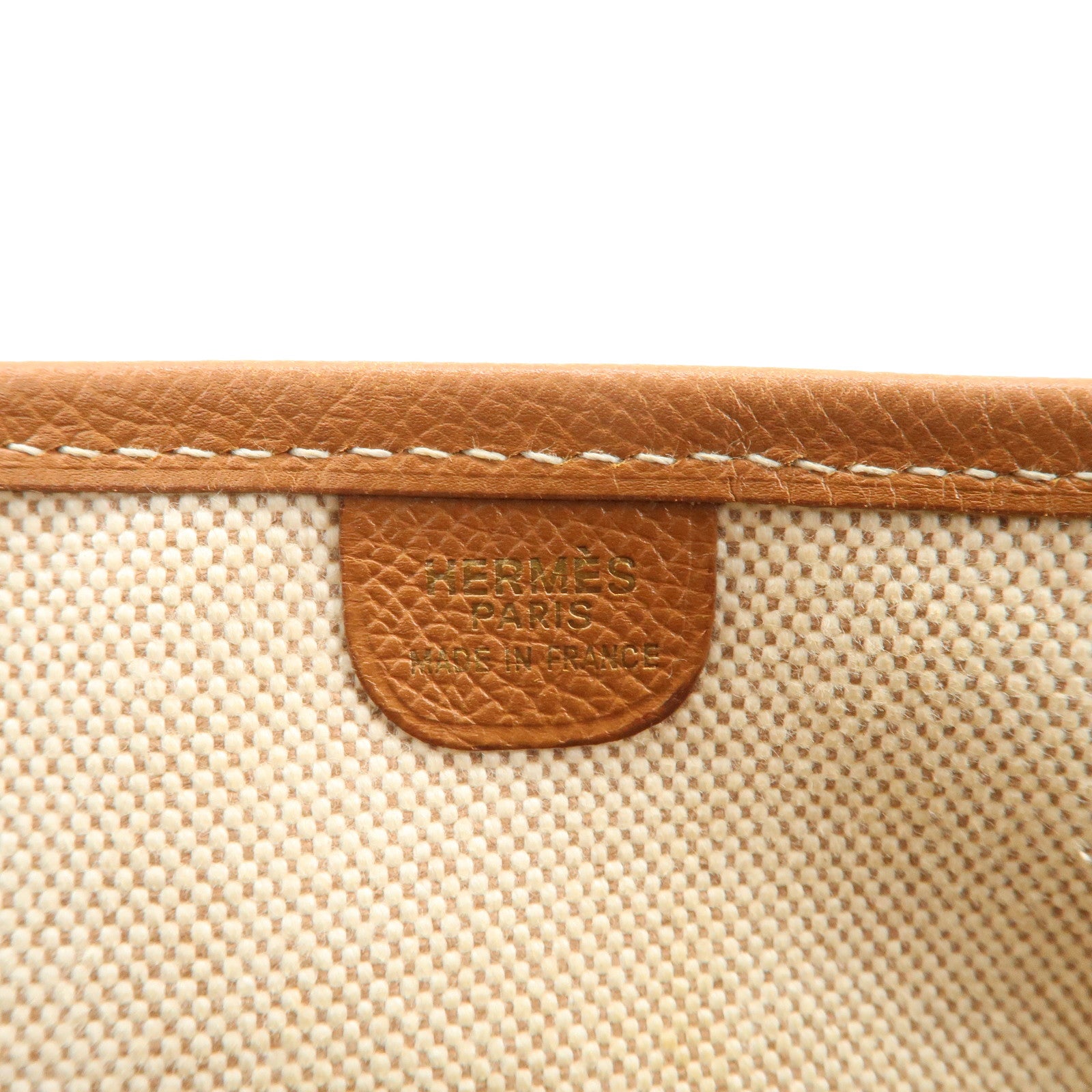 HERMES Toile Ash Leather Evelyn 1 GM B Stamped (1998) Shoulder Bag