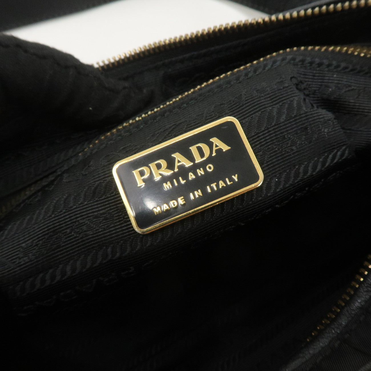 PRADA Nylon Leather Shoulder Bag Purse Black NERO BR4355