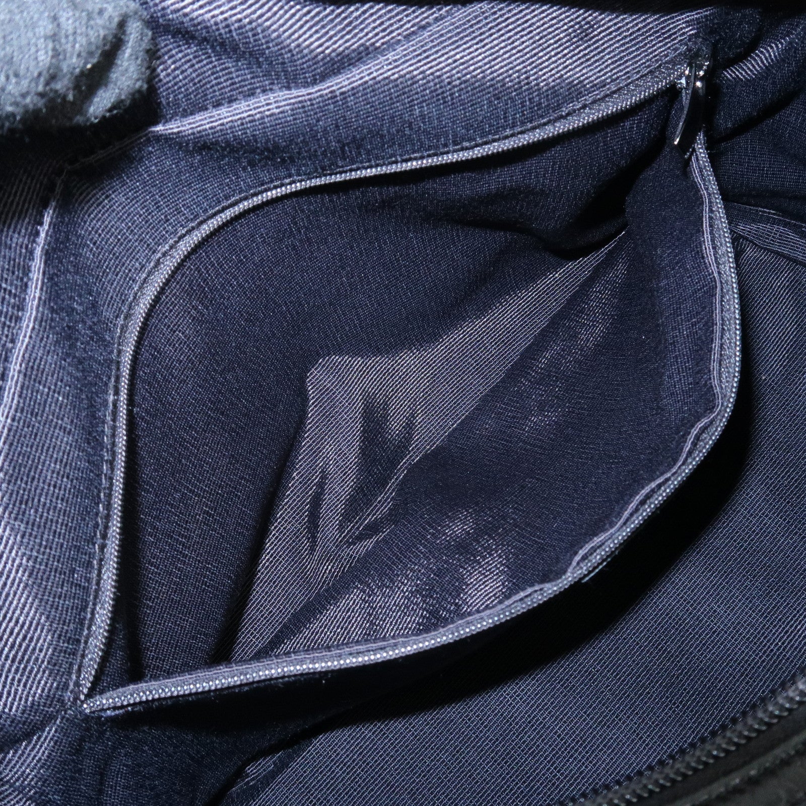 Ferragamo Gancini Pattern Canvas Leather Boston Bag Black Used