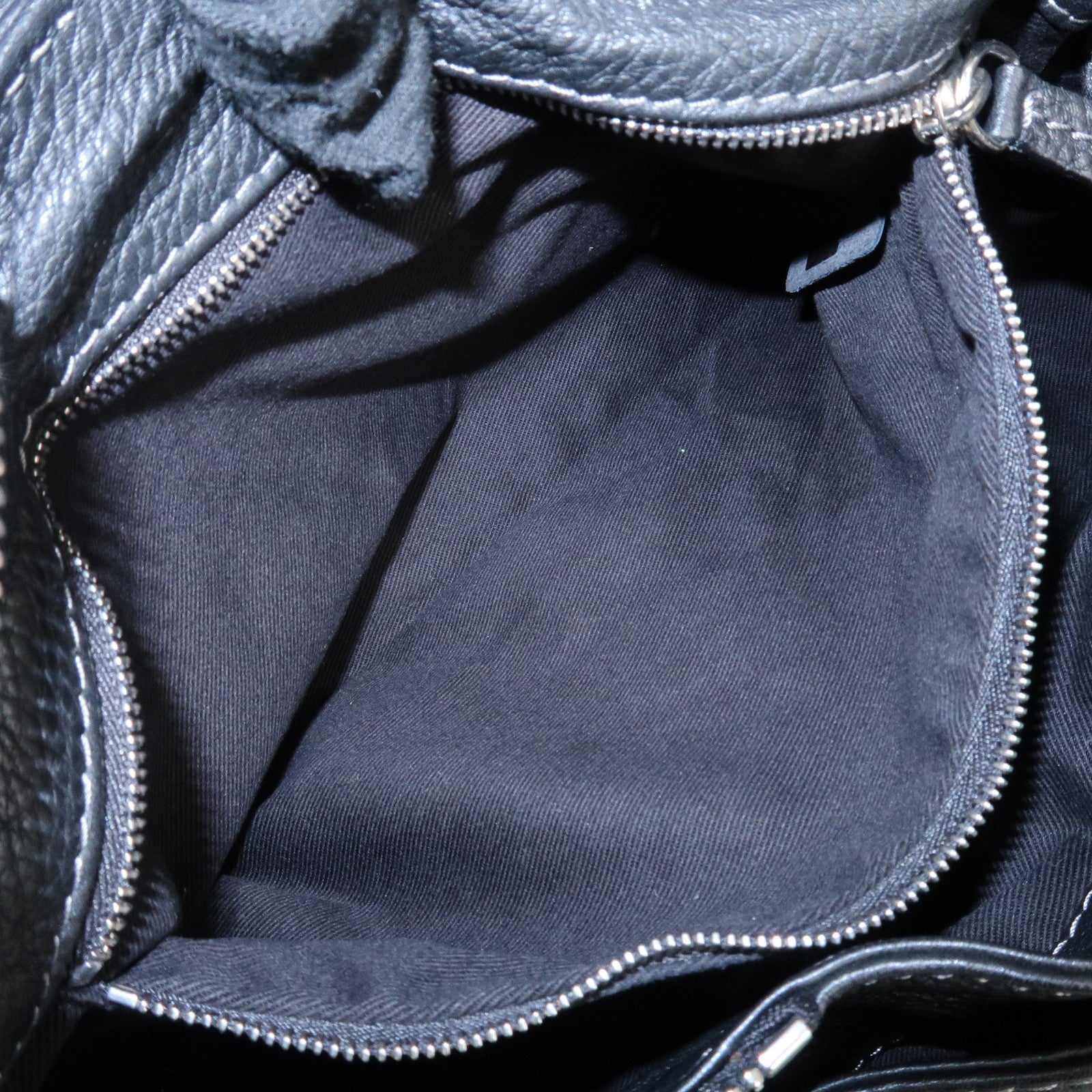 Chloe Paddington Leather Hand Bag Shoulder Bag Medium Black Used