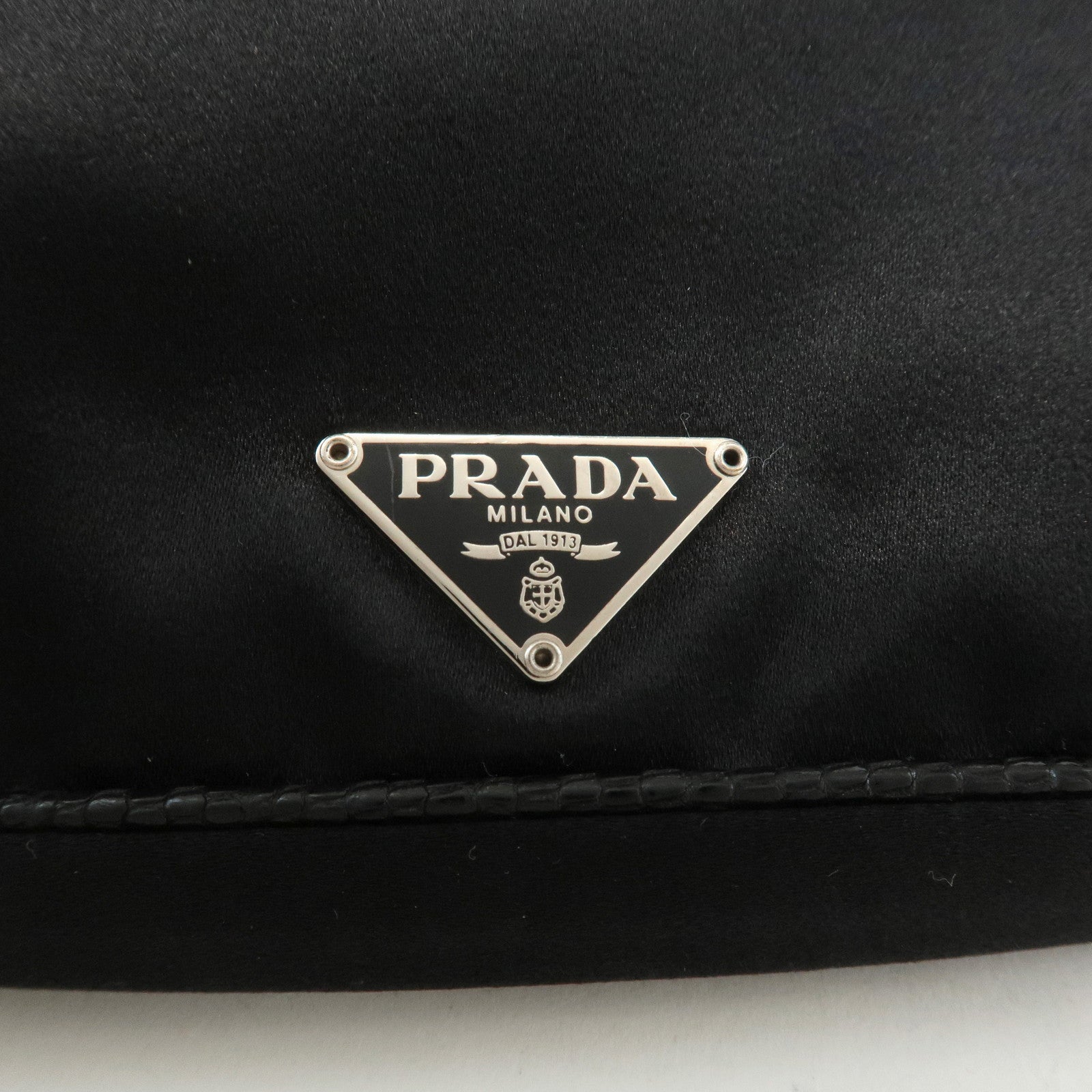 PRADA Nylon leather Bijou Shoulder Bag Black