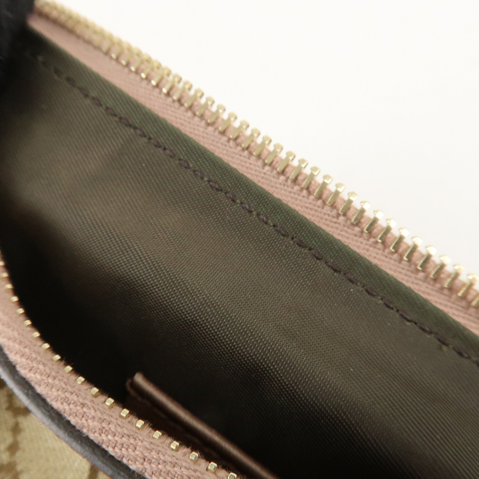 GUCCI Lovely GG Canvas Leather Shoulder Bag Beige Pink 256899 Used