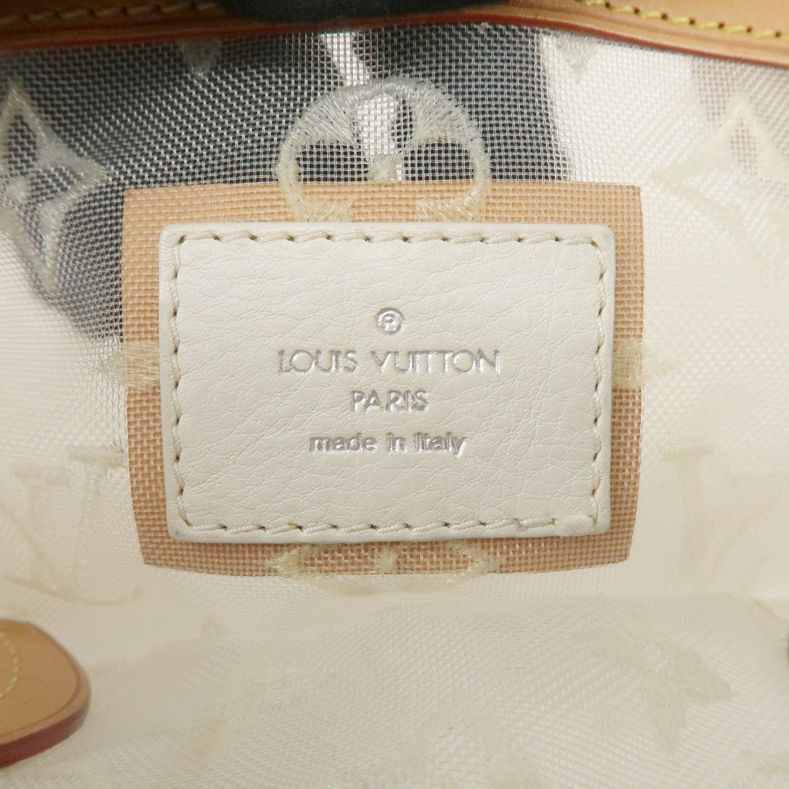 Louis Vuitton Monogram Transparence Lockit Hand Bag Blanc M40699