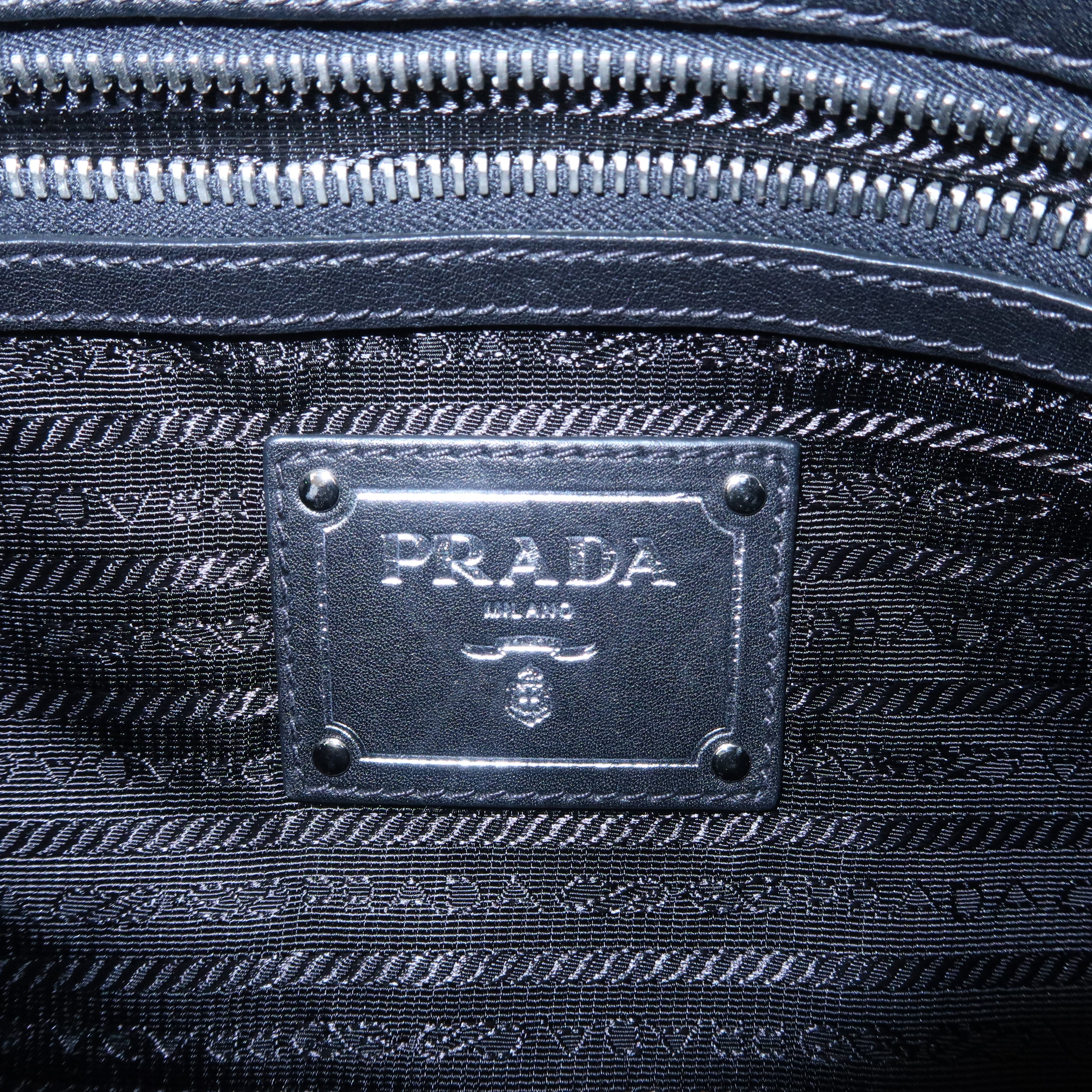 PRADA Leather One Shoulder Bag NERO Black BR4519