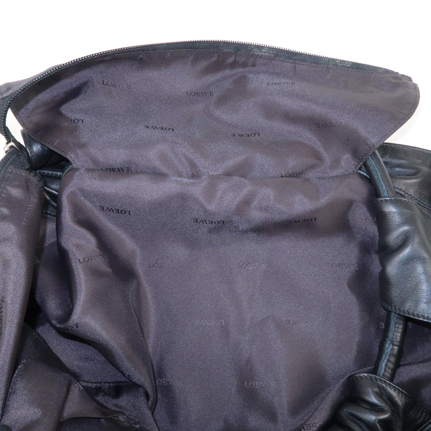 LOEWE Leather Nappa Aire Hand Bag Shoulder Bag Black