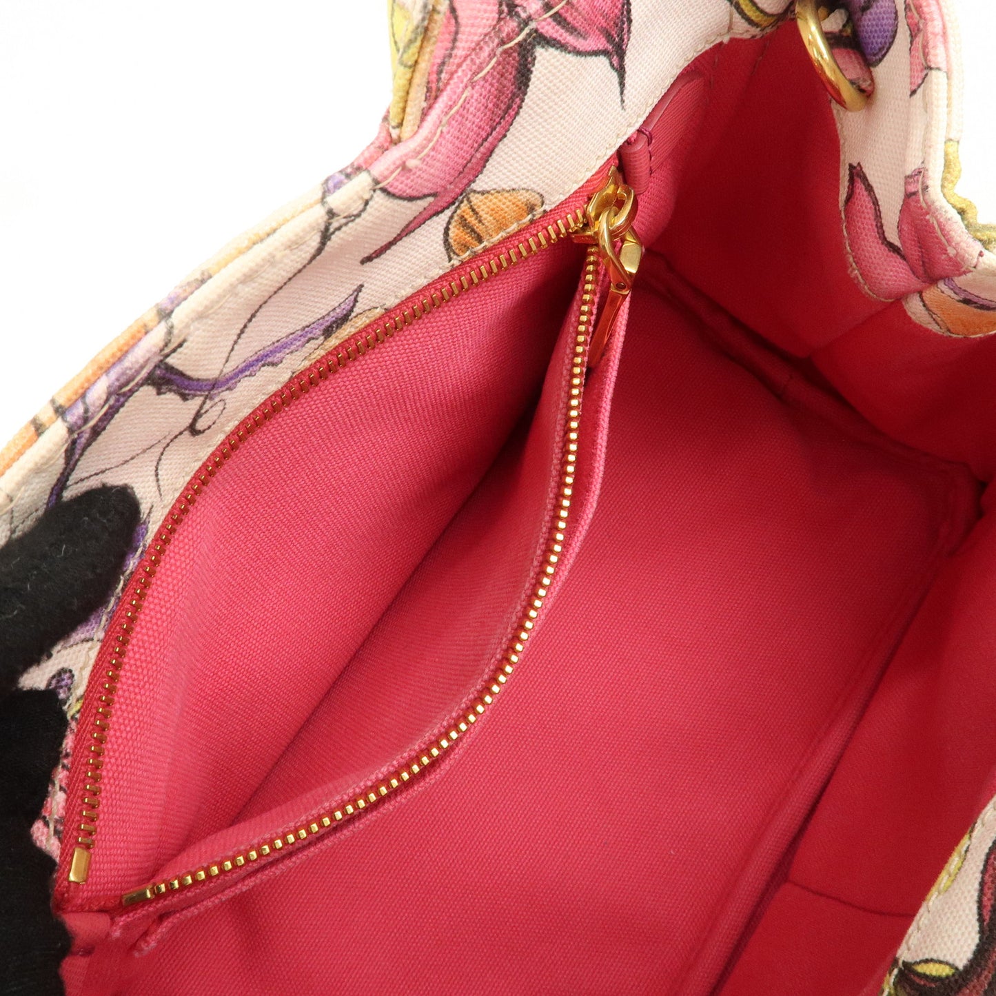 PRADA Canapa Mini Canvas 2Way Bag Hand Bag Pink 1BG439