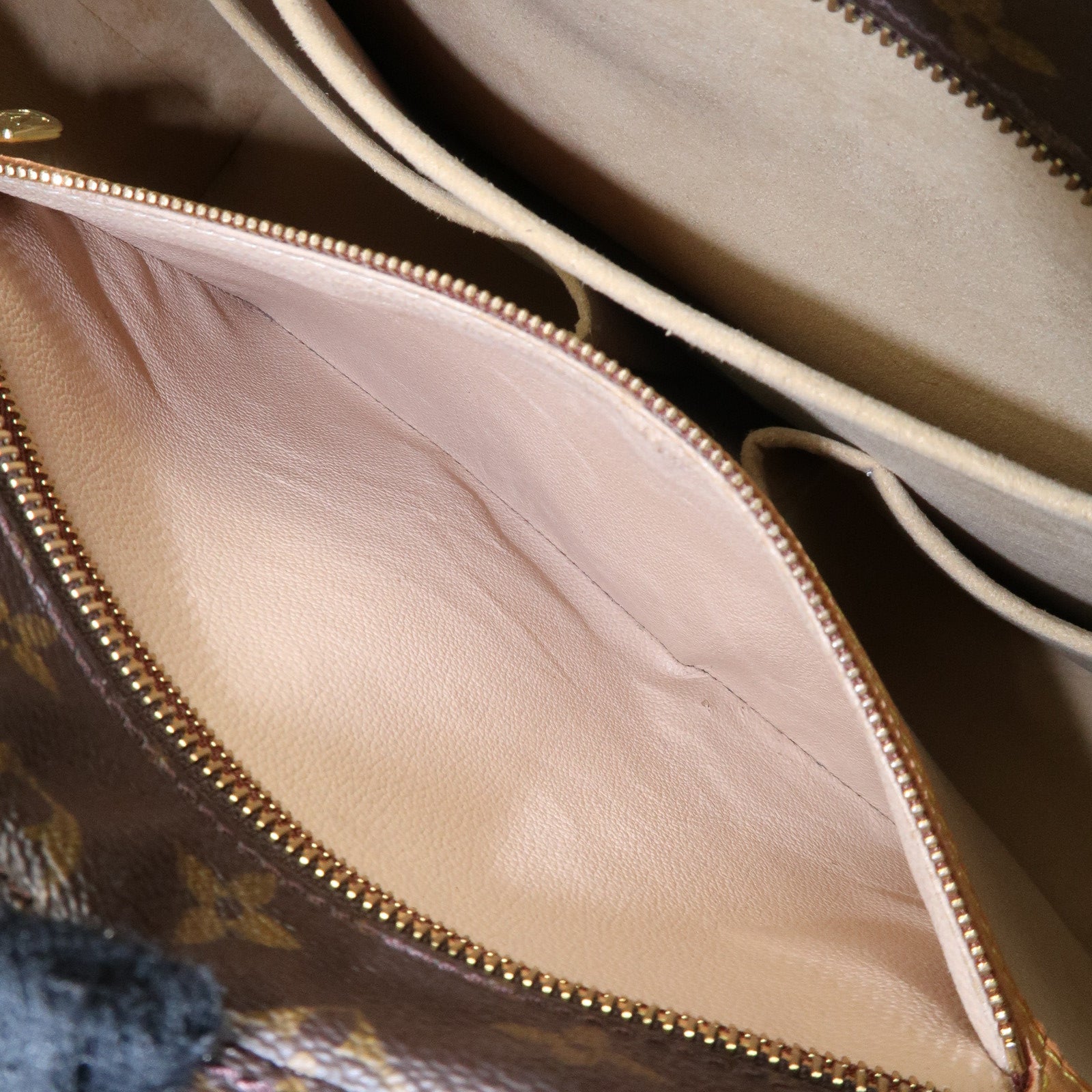 Louis Vuitton Monogram Luco Tote Bag Hand Bag Brown M51155 Used