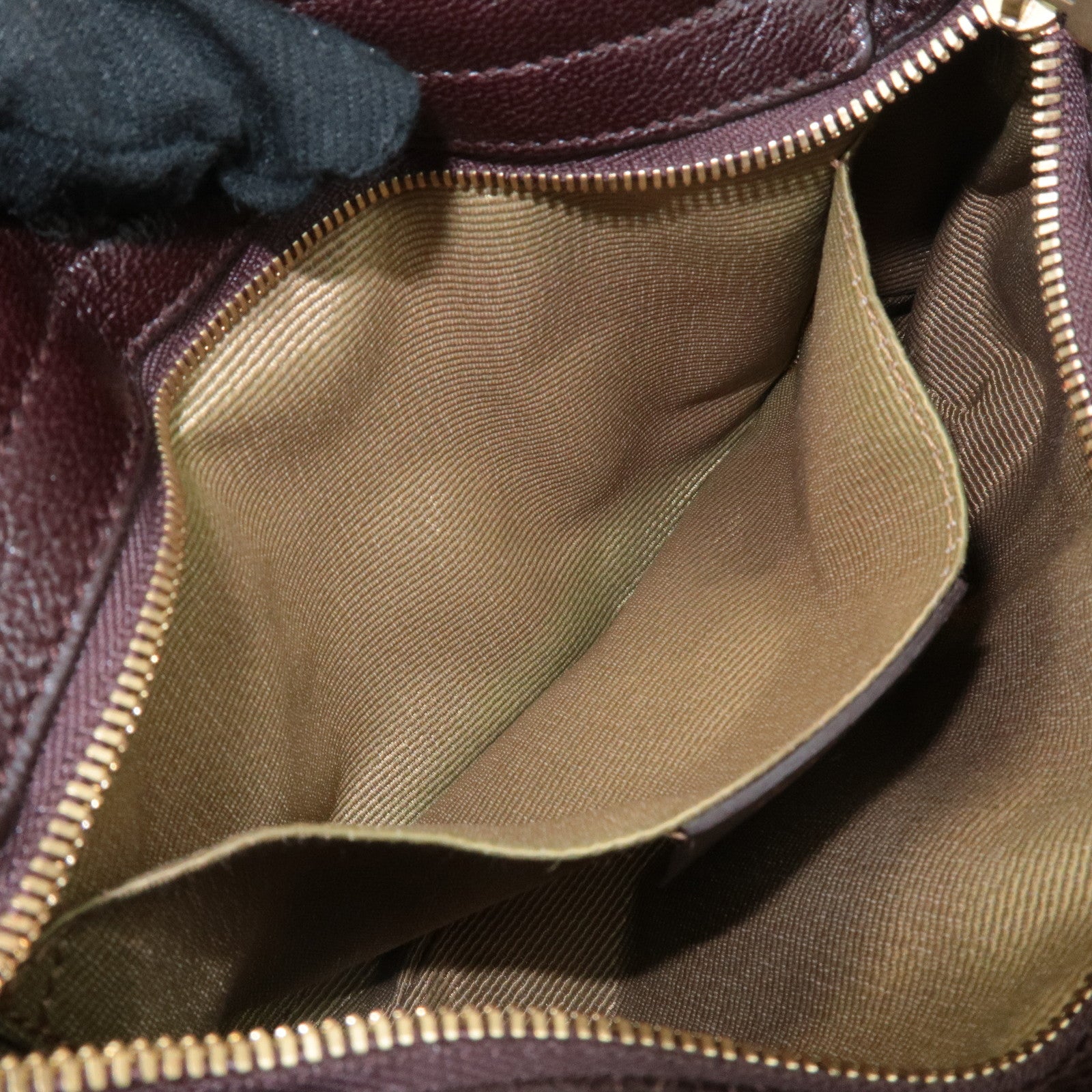 Ferragamo Gancini Canvas Leather 2Way Bag Beige Dark Brown Used