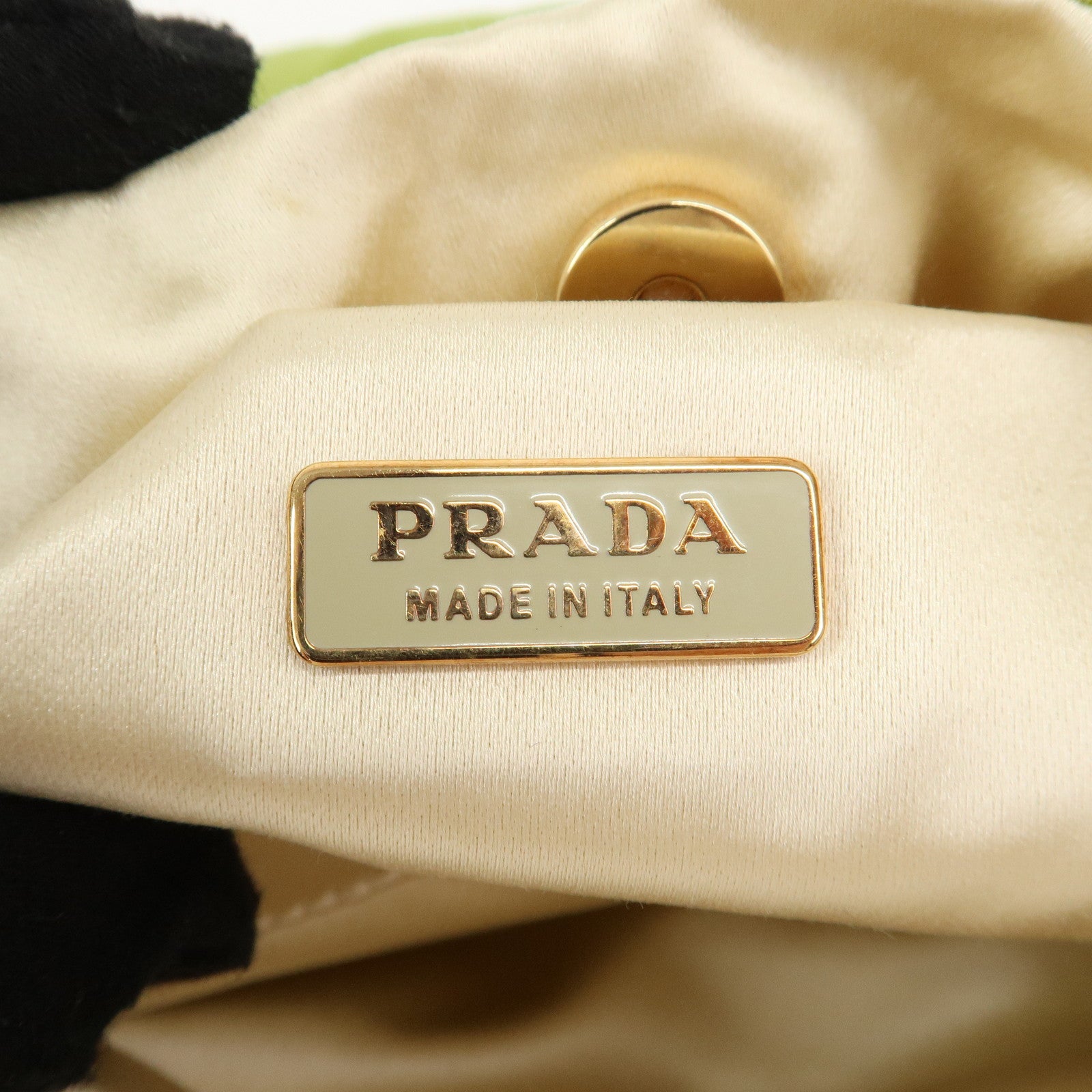 PRADA Logo Nylon Leather Shoulder Bag Purse Green BR0104