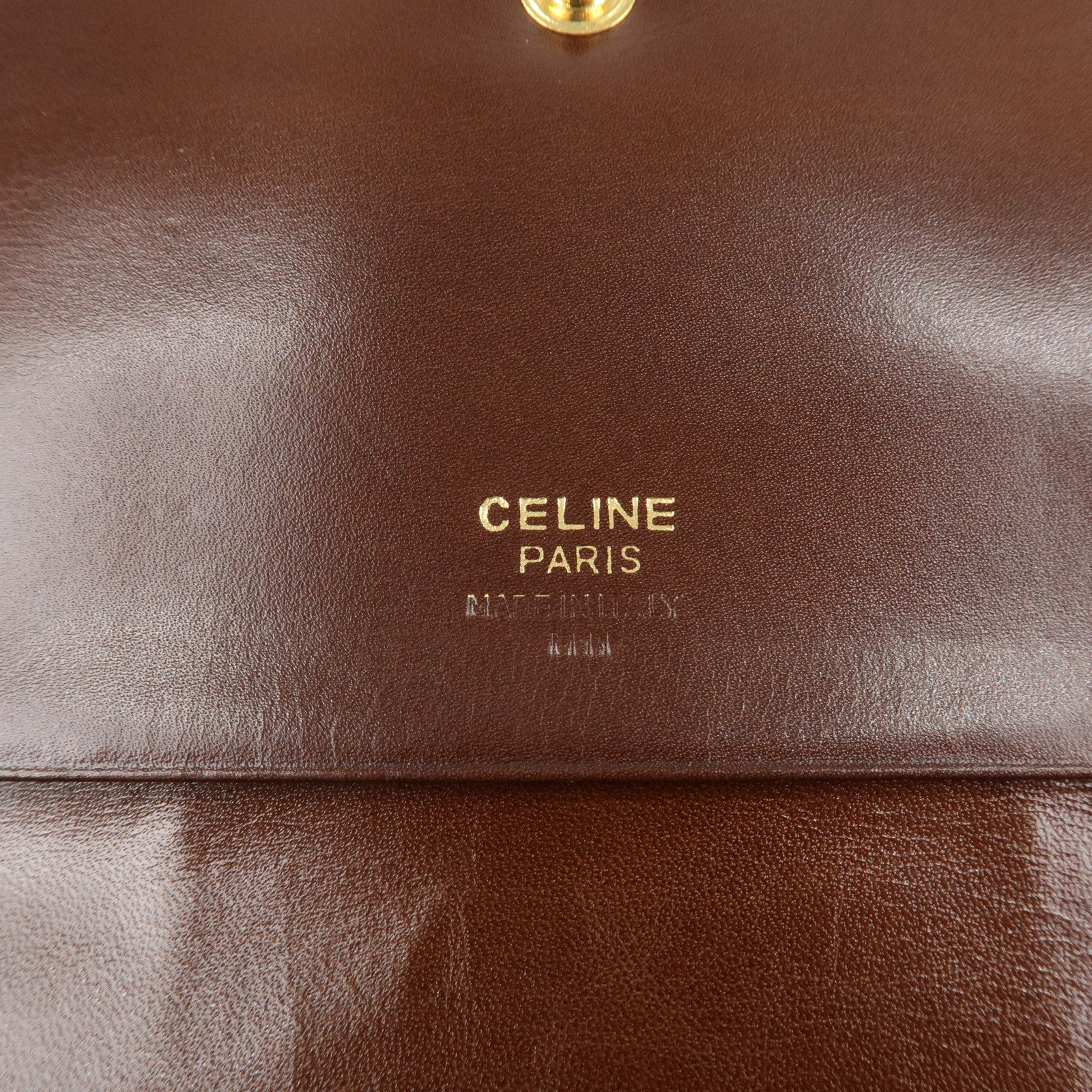 CELINE Suede Leather Patchwork Bifold Wallet Multi Color Used