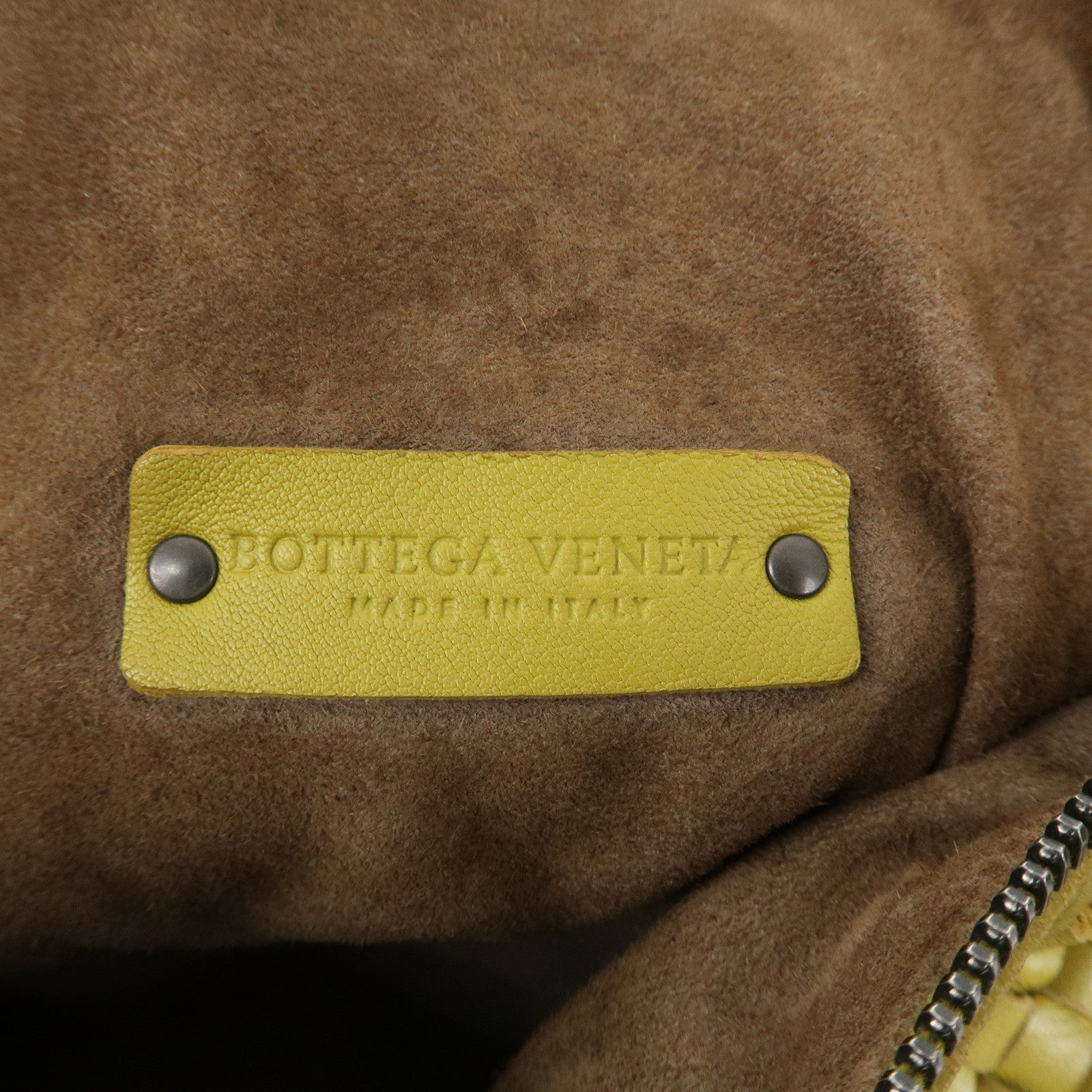 BOTTEGA VENETA Intrecciato Leather Hand Shoulder Bag Yellow