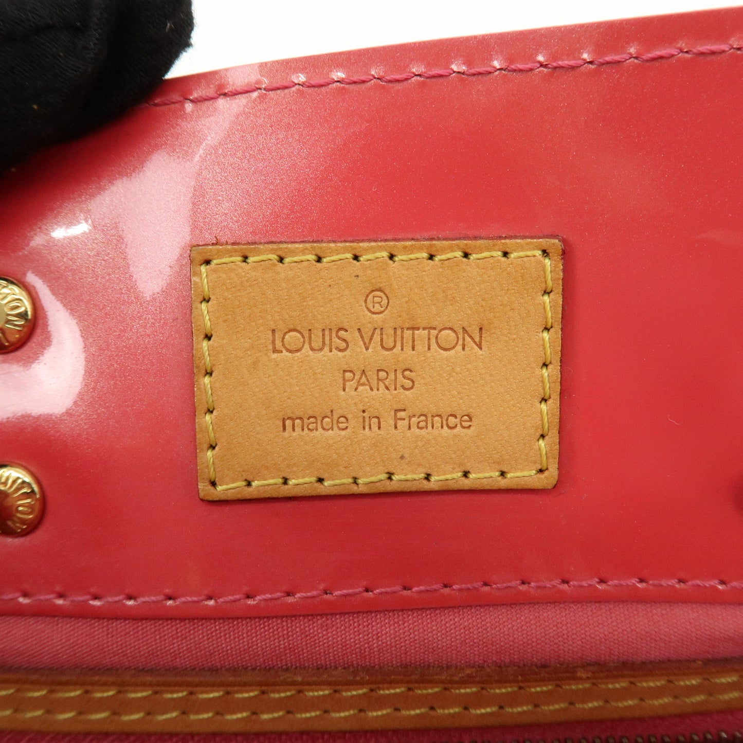 Louis Vuitton Monogram Vernis Lead PM Hand Bag Framboise M9132F