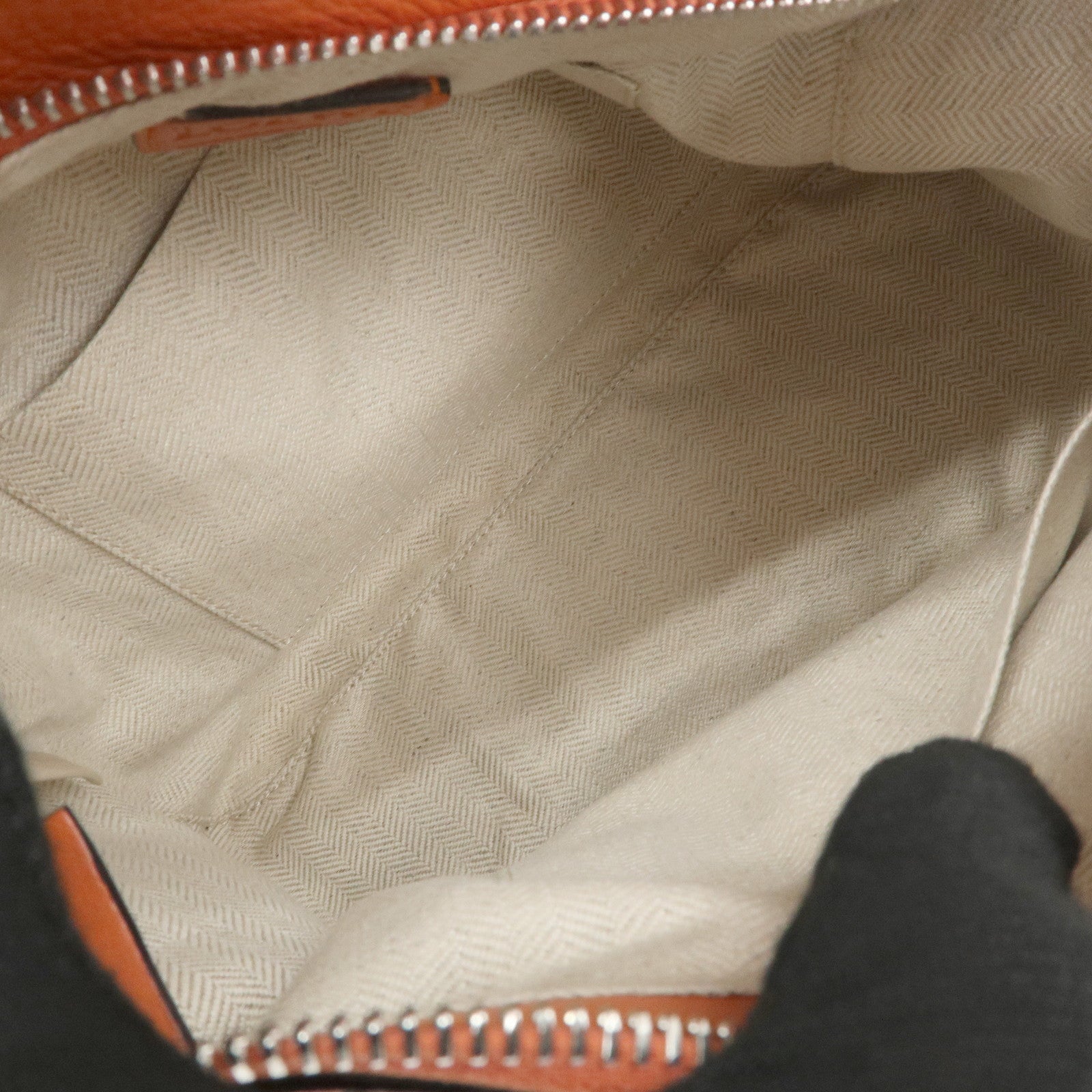 LOEWE Leather Puzzle Bag Small Hand Bag Orange Used