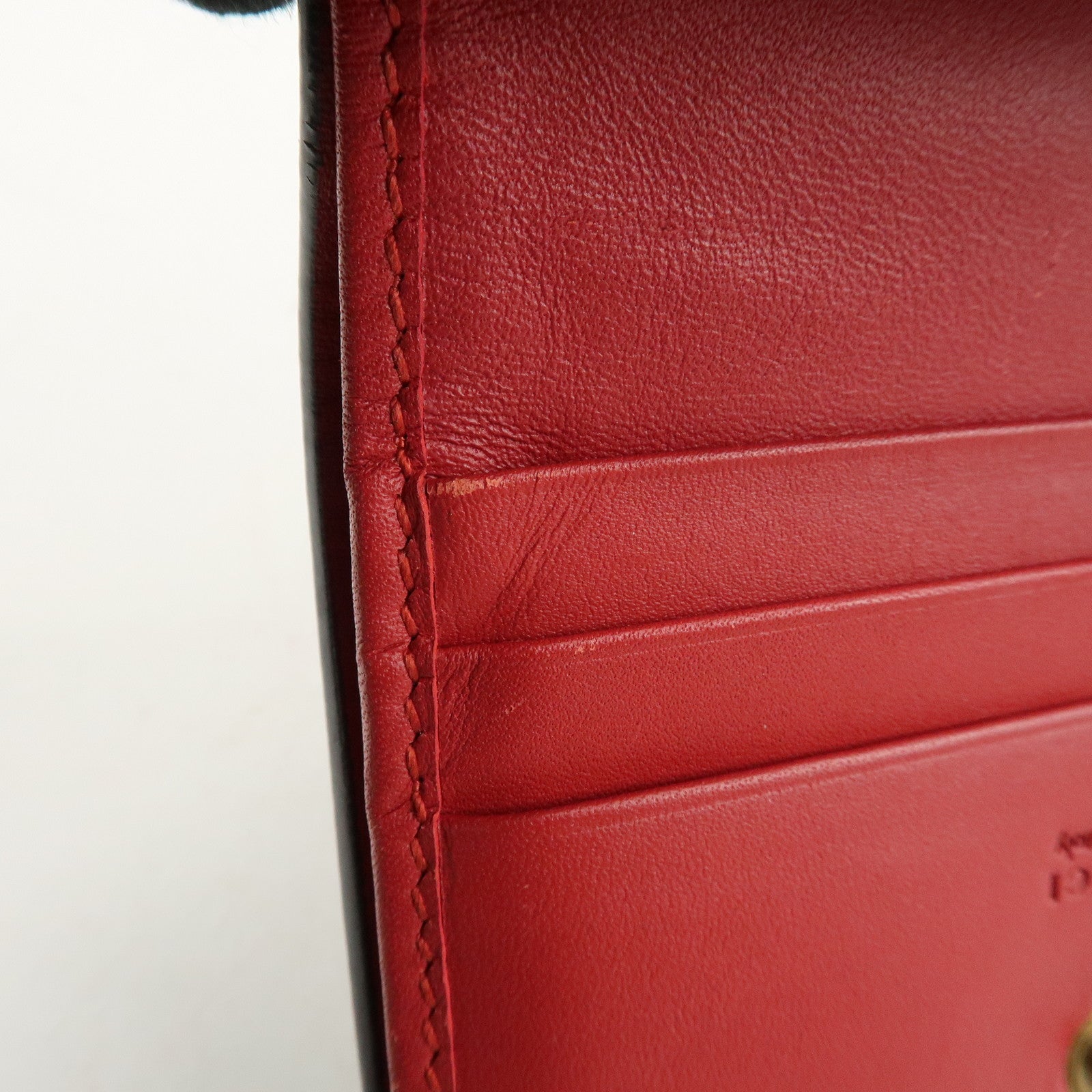 GUCCI Interlocking G GG Supreme Cherry Compact Wallet 476050 Used