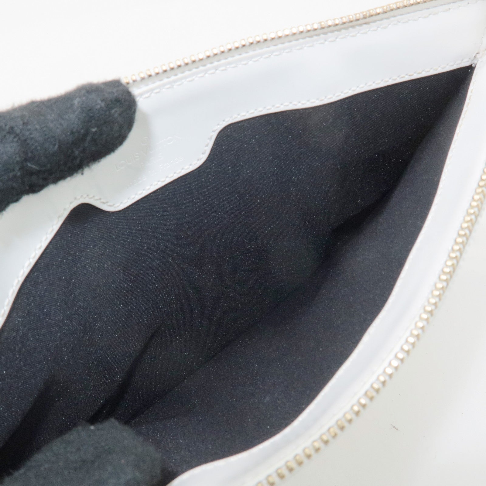 Louis Vuitton Epi Stretch Delmonico Hand Bag White Gold M54603 Used