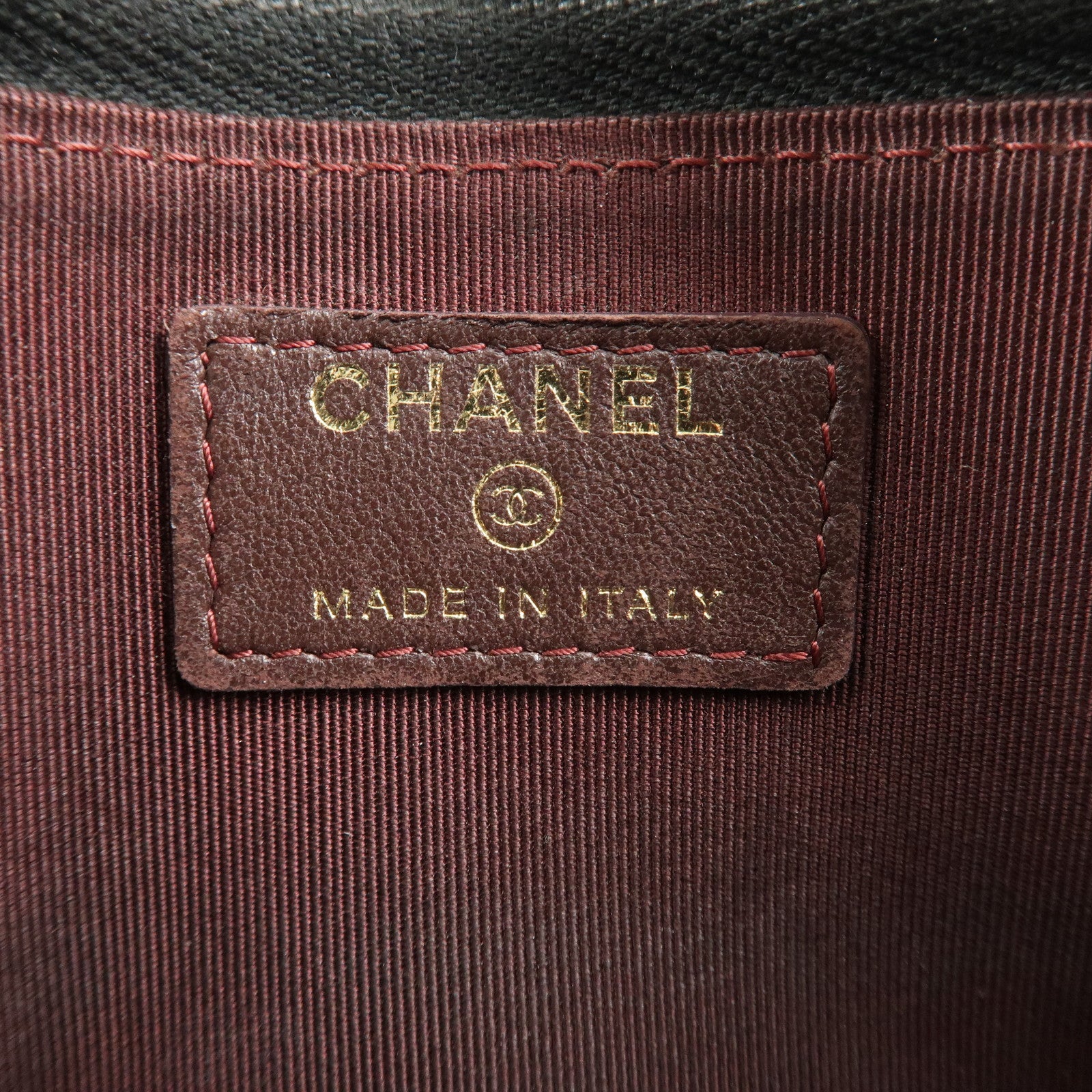 CHANEL Matelasse Lamb Skin Zip Around Coin Case Black A69271 Used