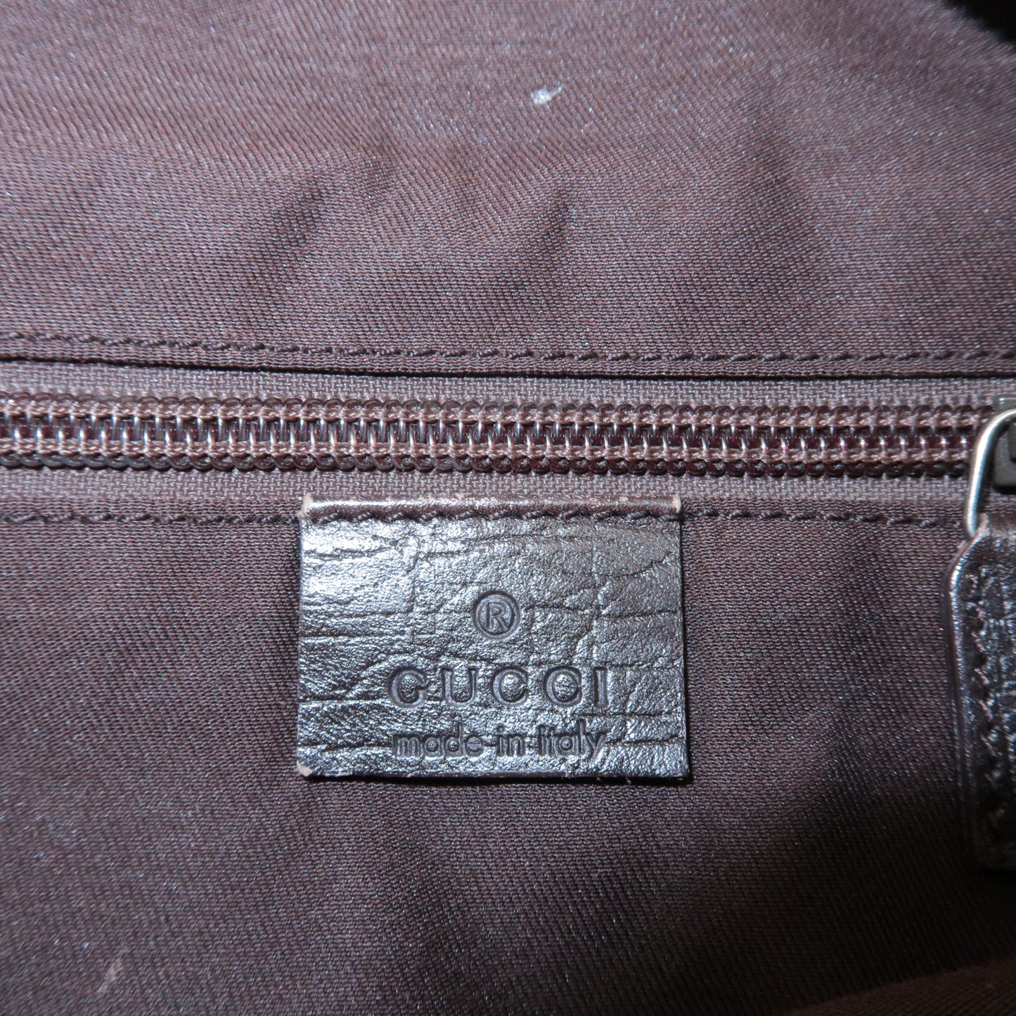 GUCCI GG Supreme Leather Shoulder Bag Beige Brown 141626