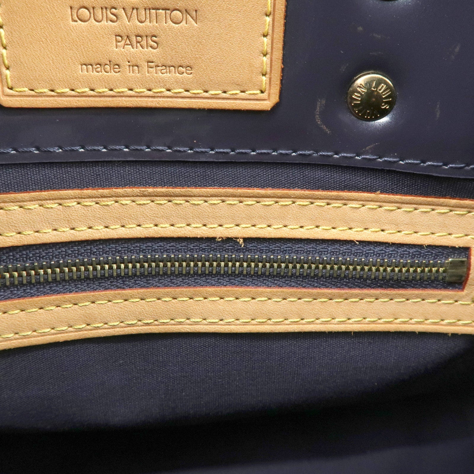 Louis Vuitton Monogram Vernis Lead PM Hand Bag Indigo M91335