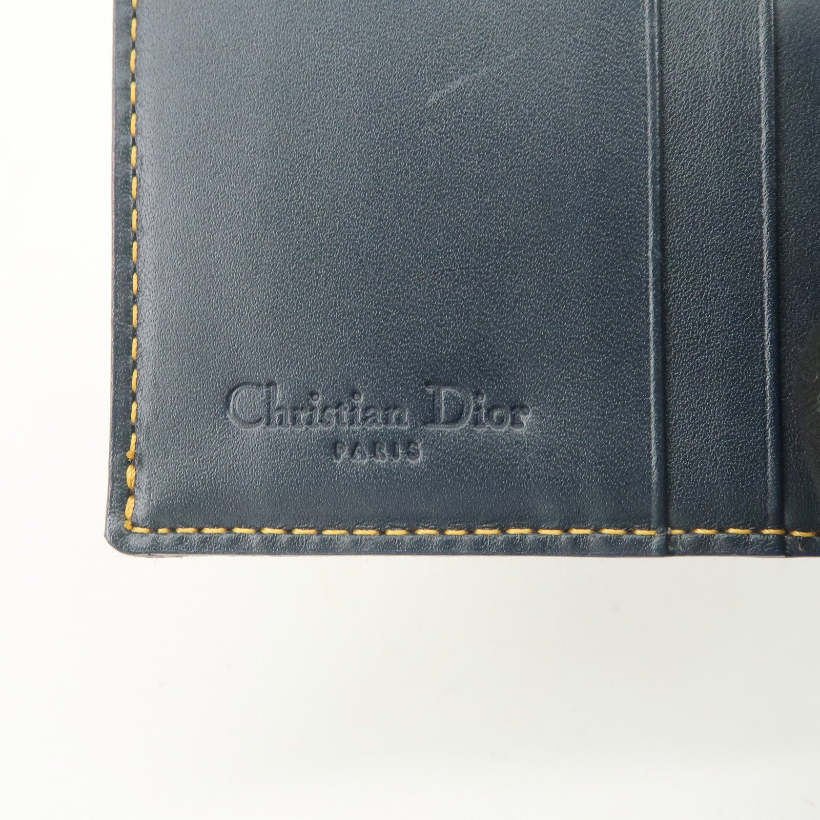 Christian Dior Trotter Canvas Leather Tri-fold Wallet