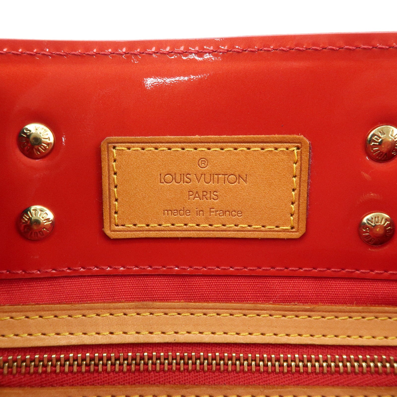 Louis Vuitton Monogram Vernis Lead PM Hand Bag M91088 Rouge