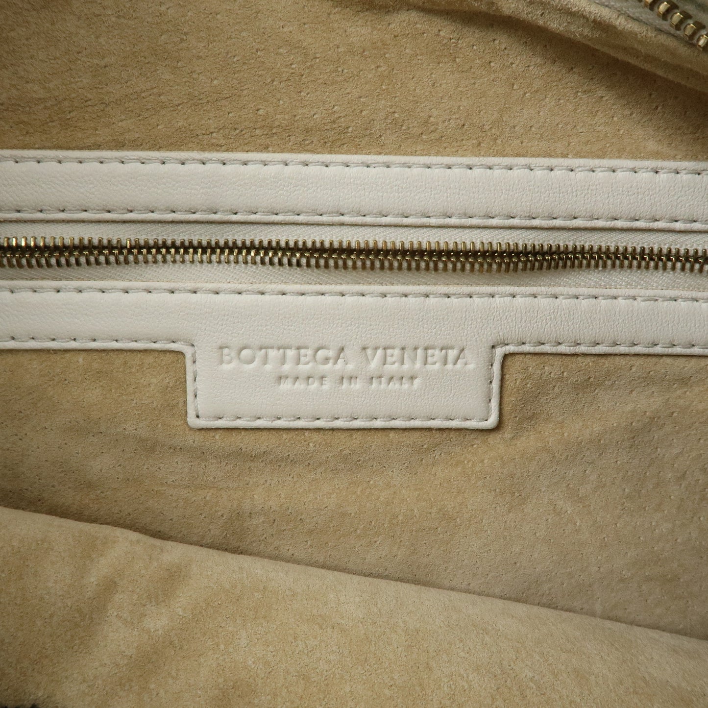 BOTTEGA VENETA Intrecciato Hobo Leather Shoulder Bag White 115653