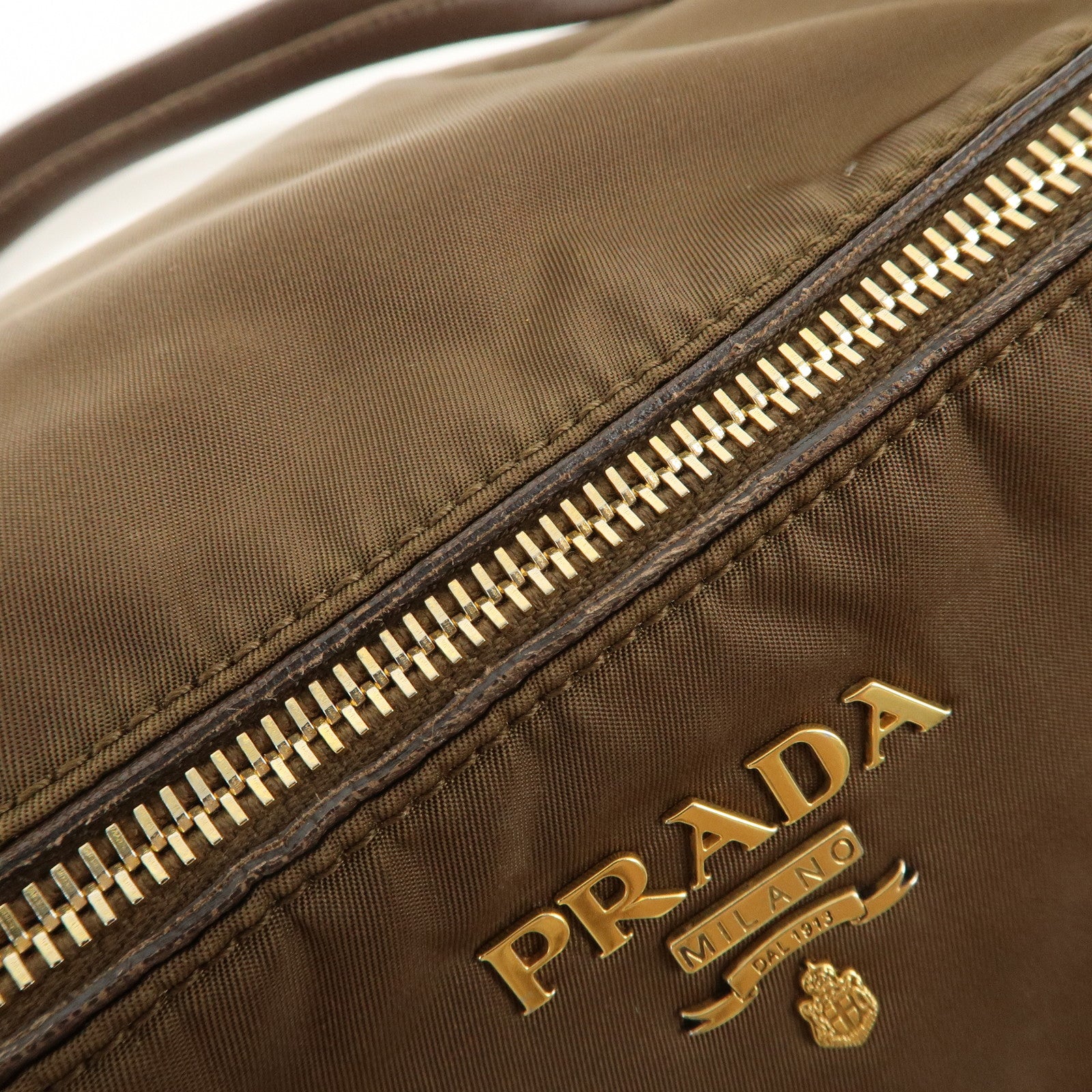 PRADA Nylon Leather 2Way Shoulder Bag Brown BR4261