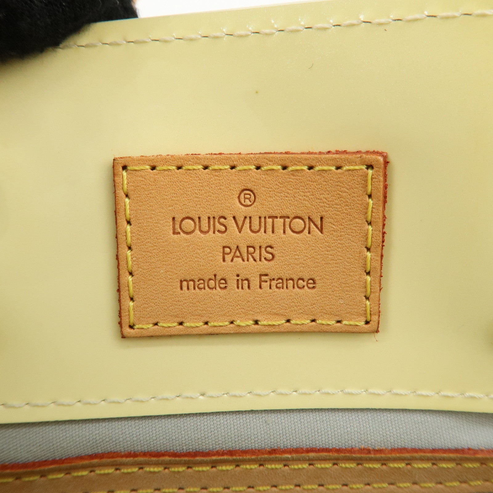 Louis Vuitton Monogram Vernis Lead PM Hand Bag Perle M91336