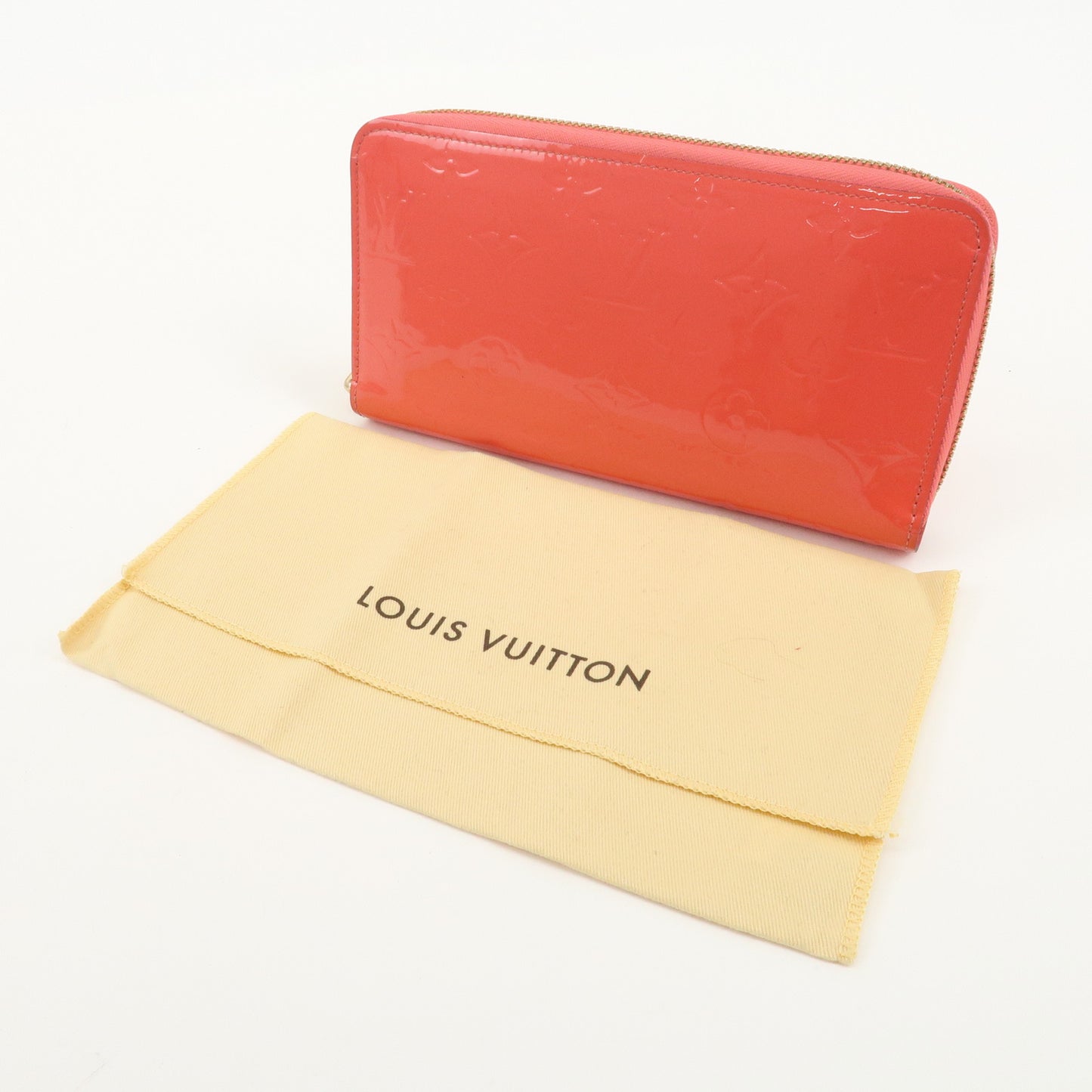 Louis Vuitton Monogram Vernis Zippy Long Wallet Poppy Petal