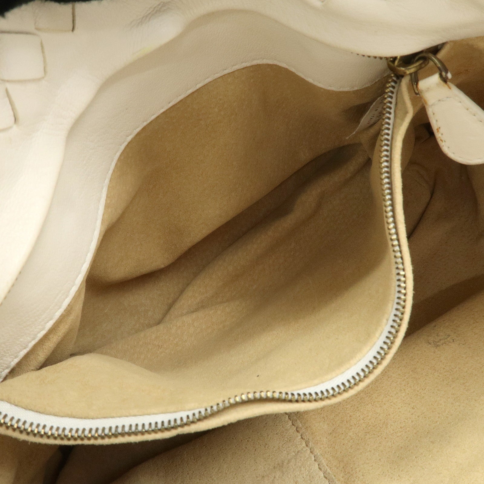 Bottega Veneta Intrecciato Leather Chain Shoulder Bag White