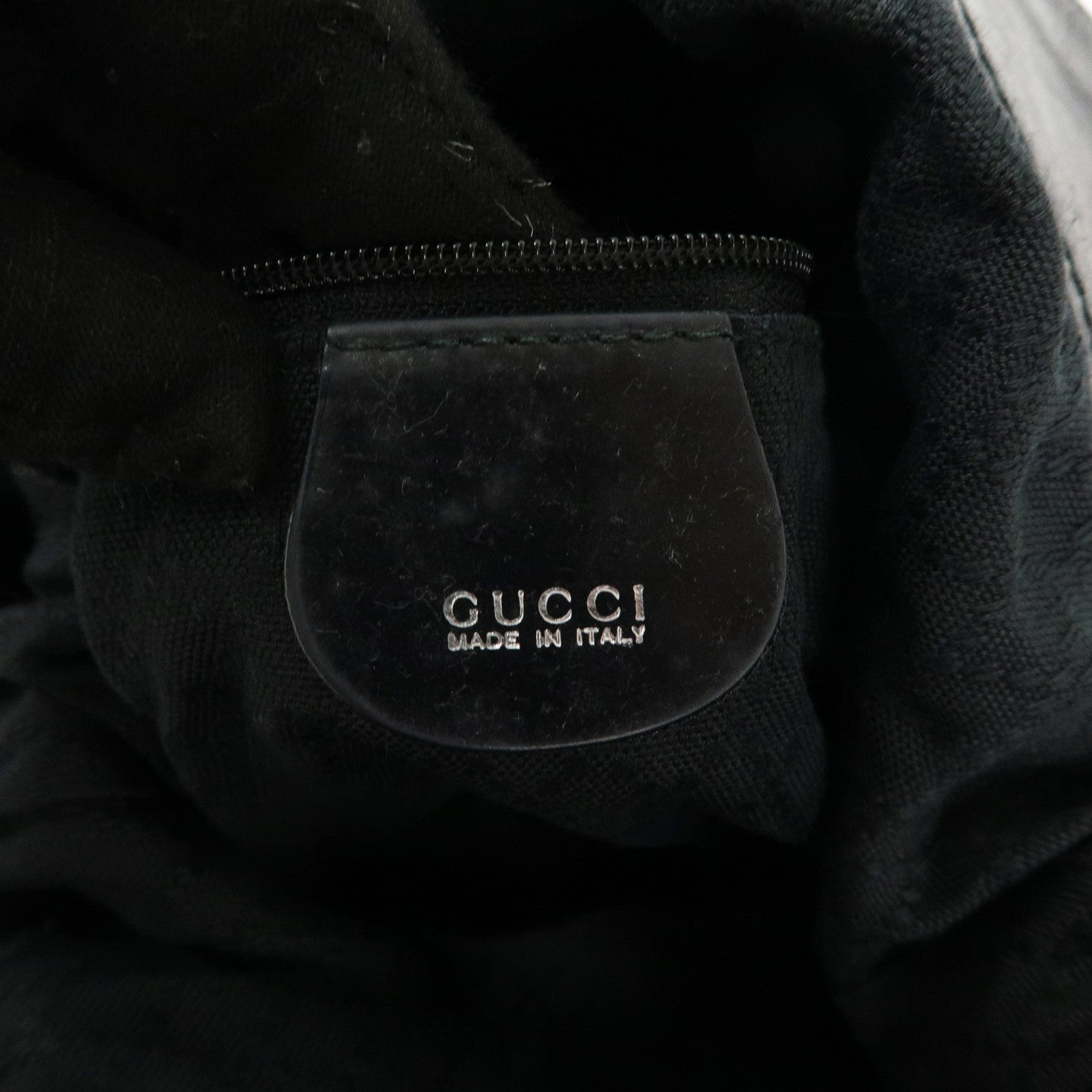 GUCCI Bamboo Nylon Leather 2WAY Bag Hand bag Black 001・123・1577