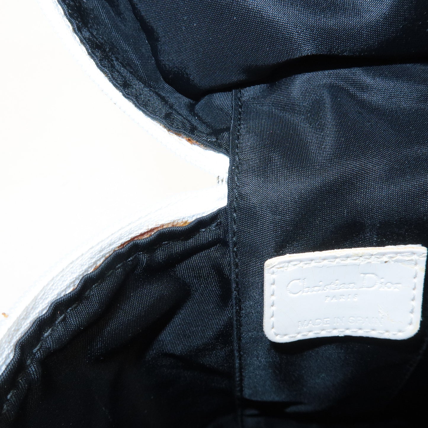 Christian Dior Trotter PVC Patent Leather Vanity Bag Black