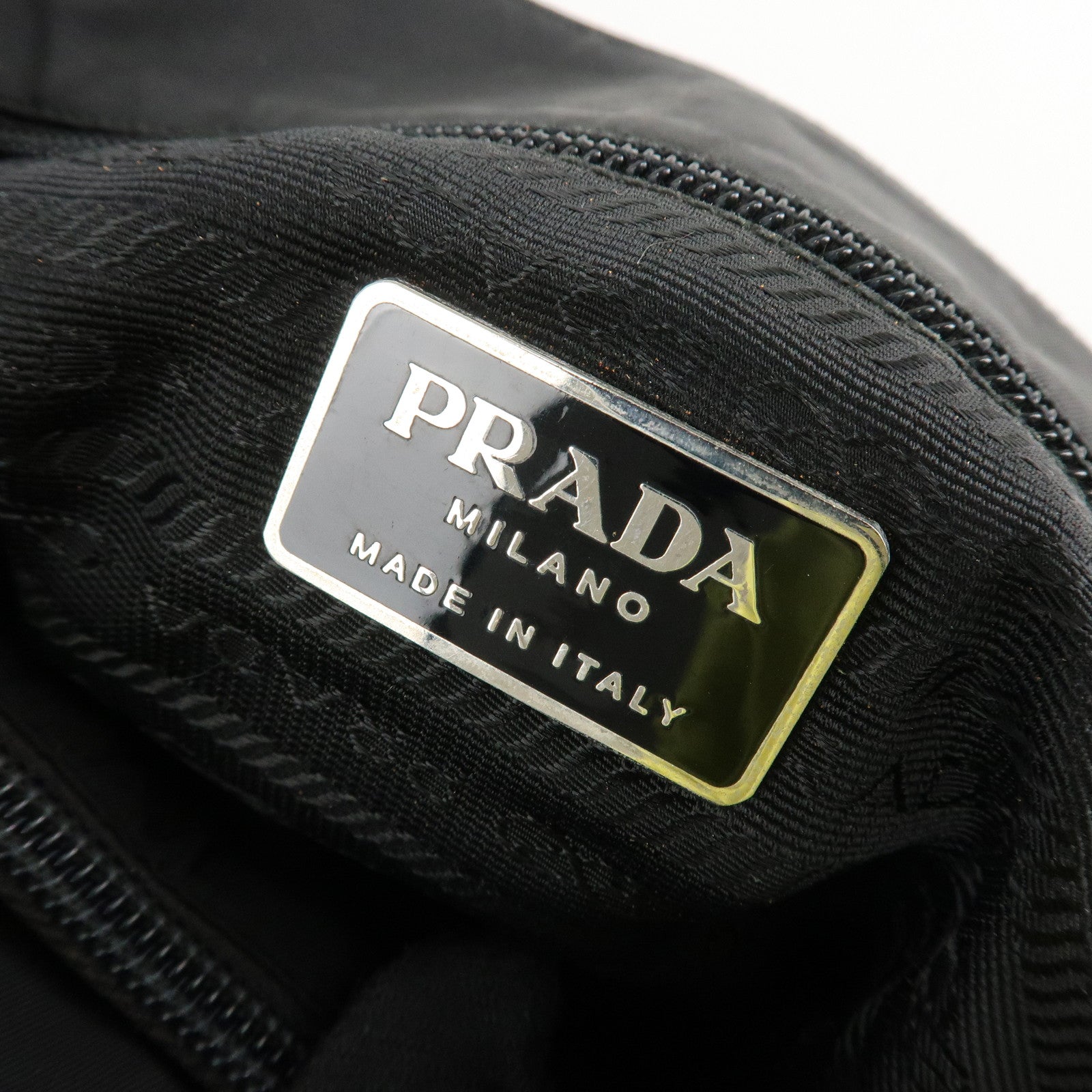 PRADA Logo Nylon Tote Bag Shoulder Bag Hand Bag Black B6242