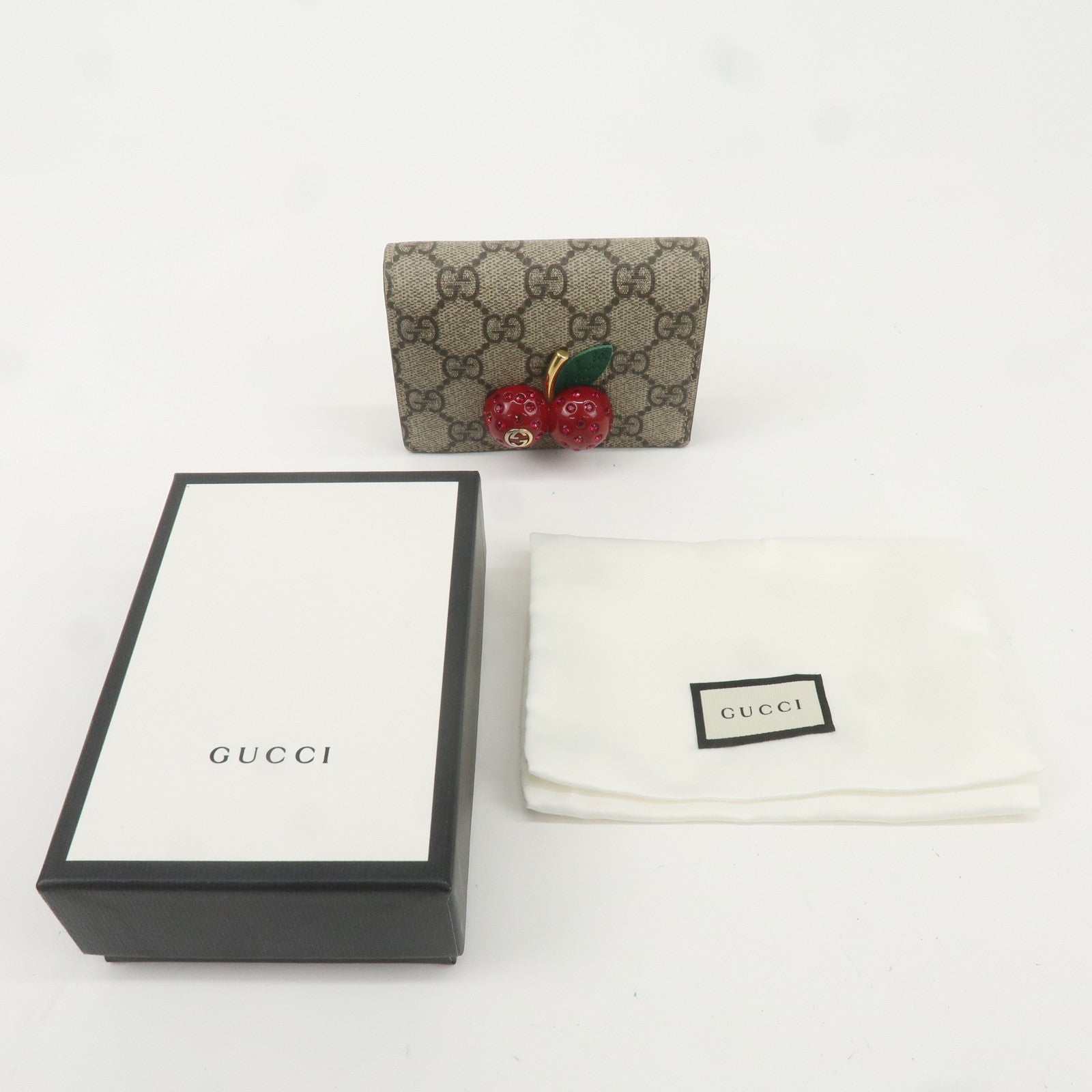 GUCCI Interlocking G GG Supreme Plastic Leather Card Case 746050