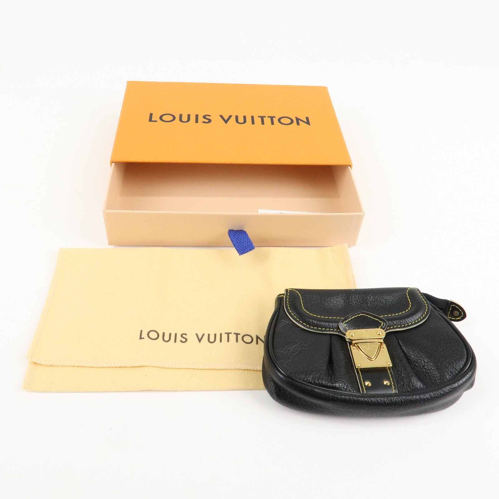 Louis Vuitton Suhari Leather Mignon Pouch Noir Black M91780