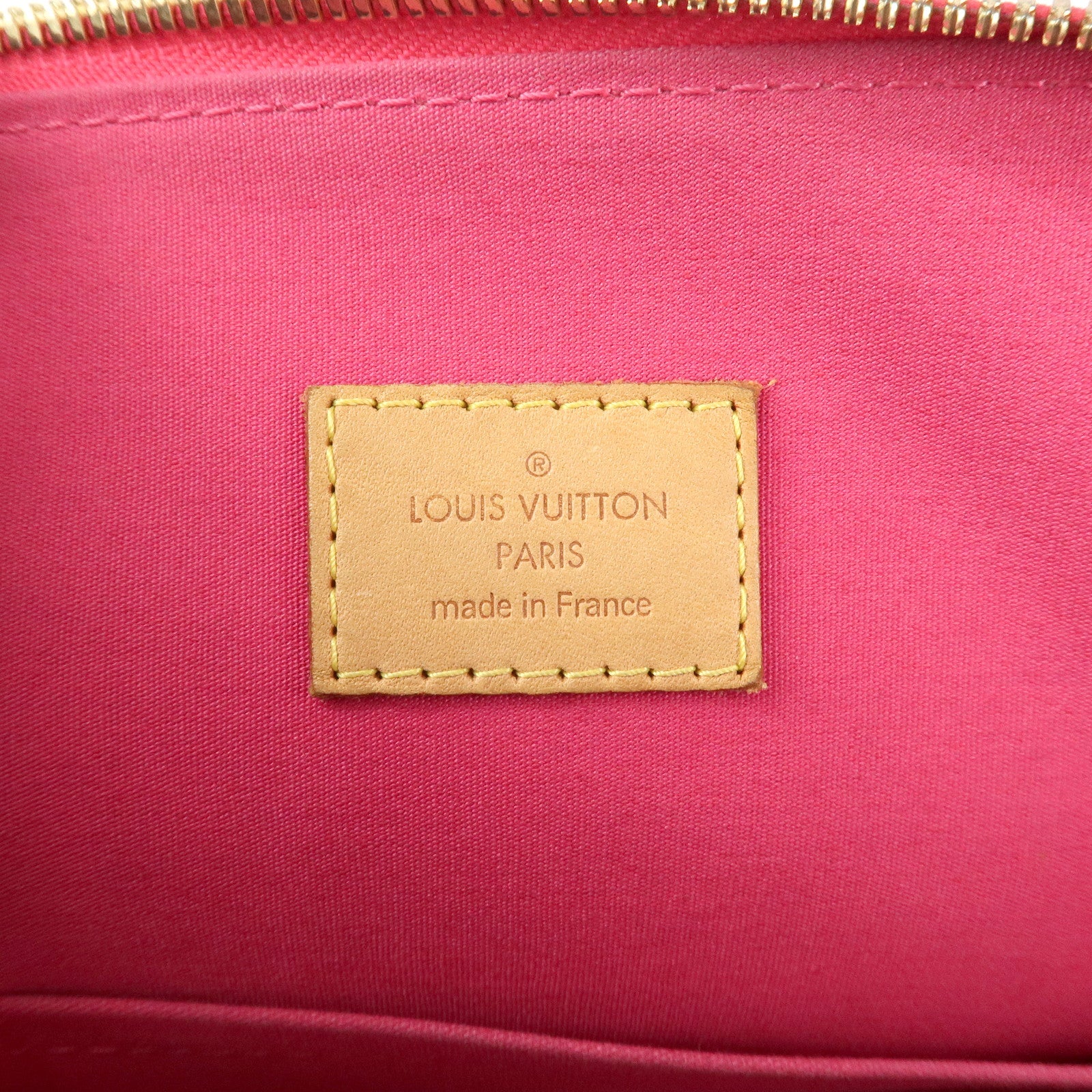 Louis Vuitton Monogram Vernis Alma MM Hand Bag Rose M93686