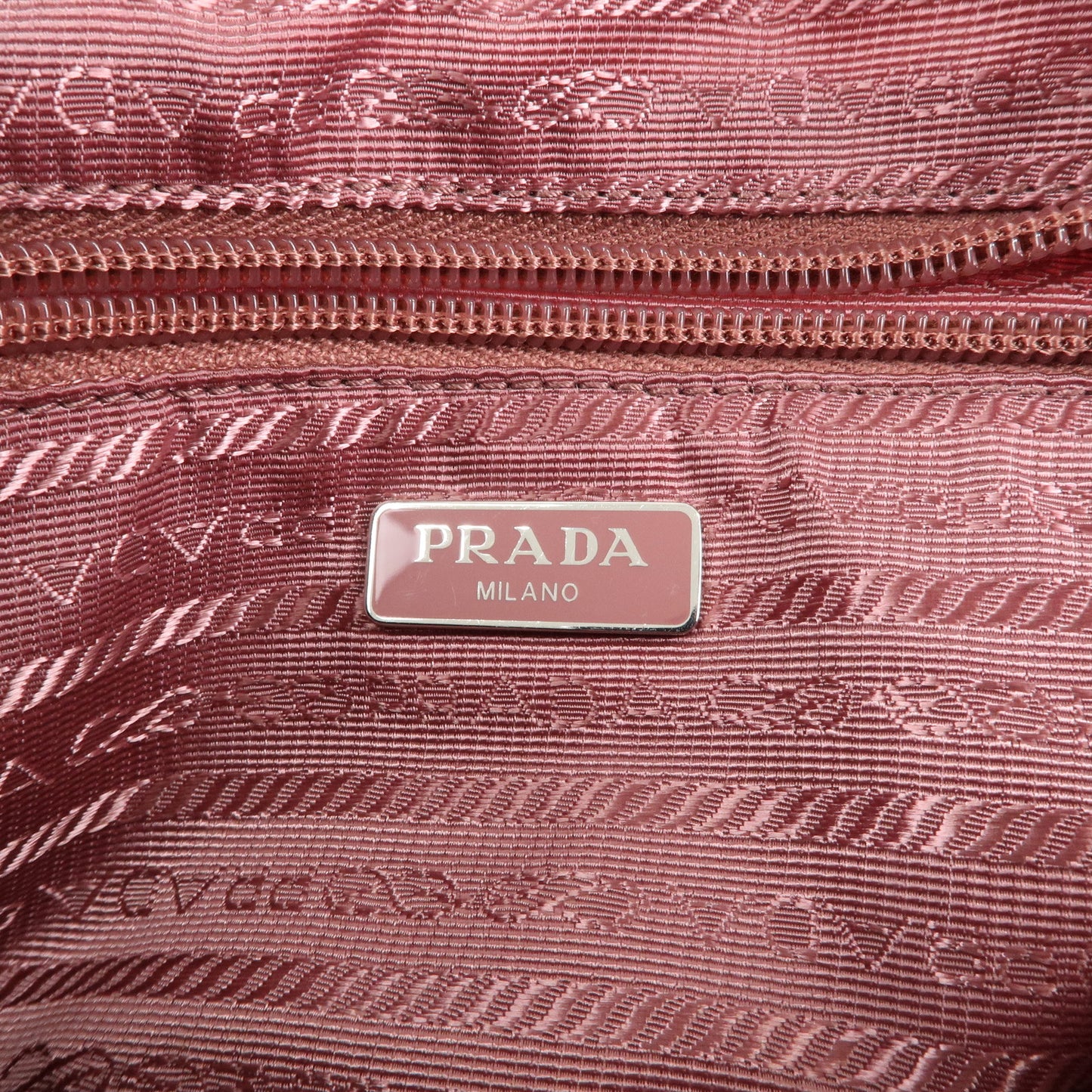 PRADA Nylon Saffiano Leather Pouch