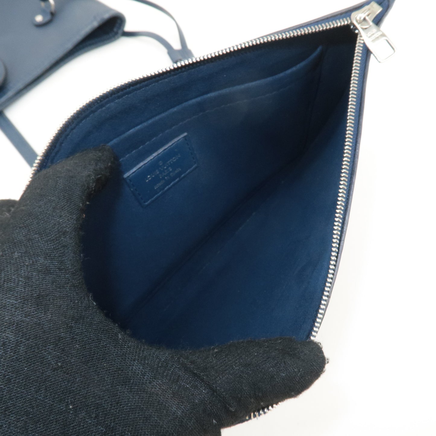 Louis Vuitton Epi Neverfull MM Shoulder Bag Andigo Blue M40885