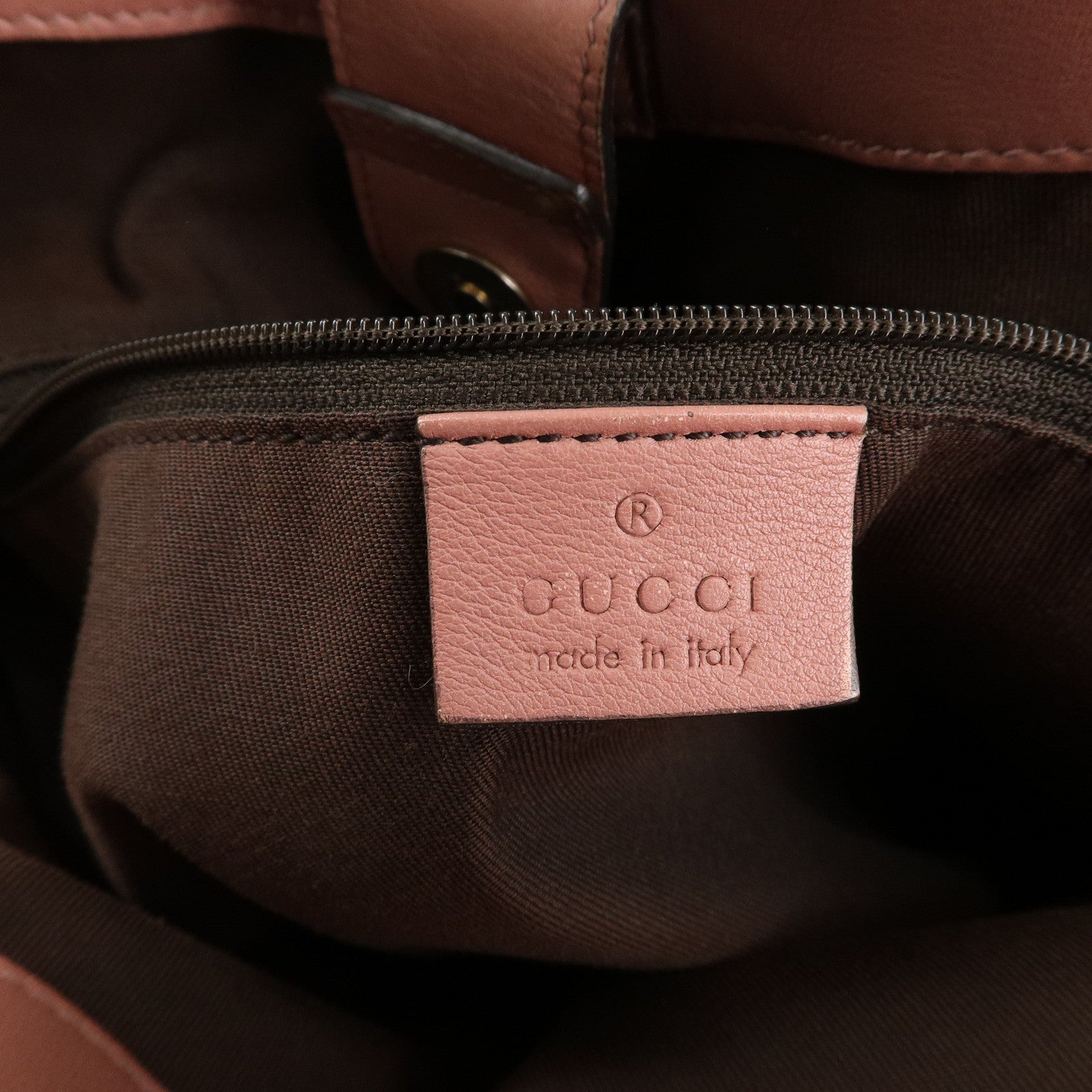 GUCCI Sukey GG Canvas Leather Hand Bag 211944 Beige Pink