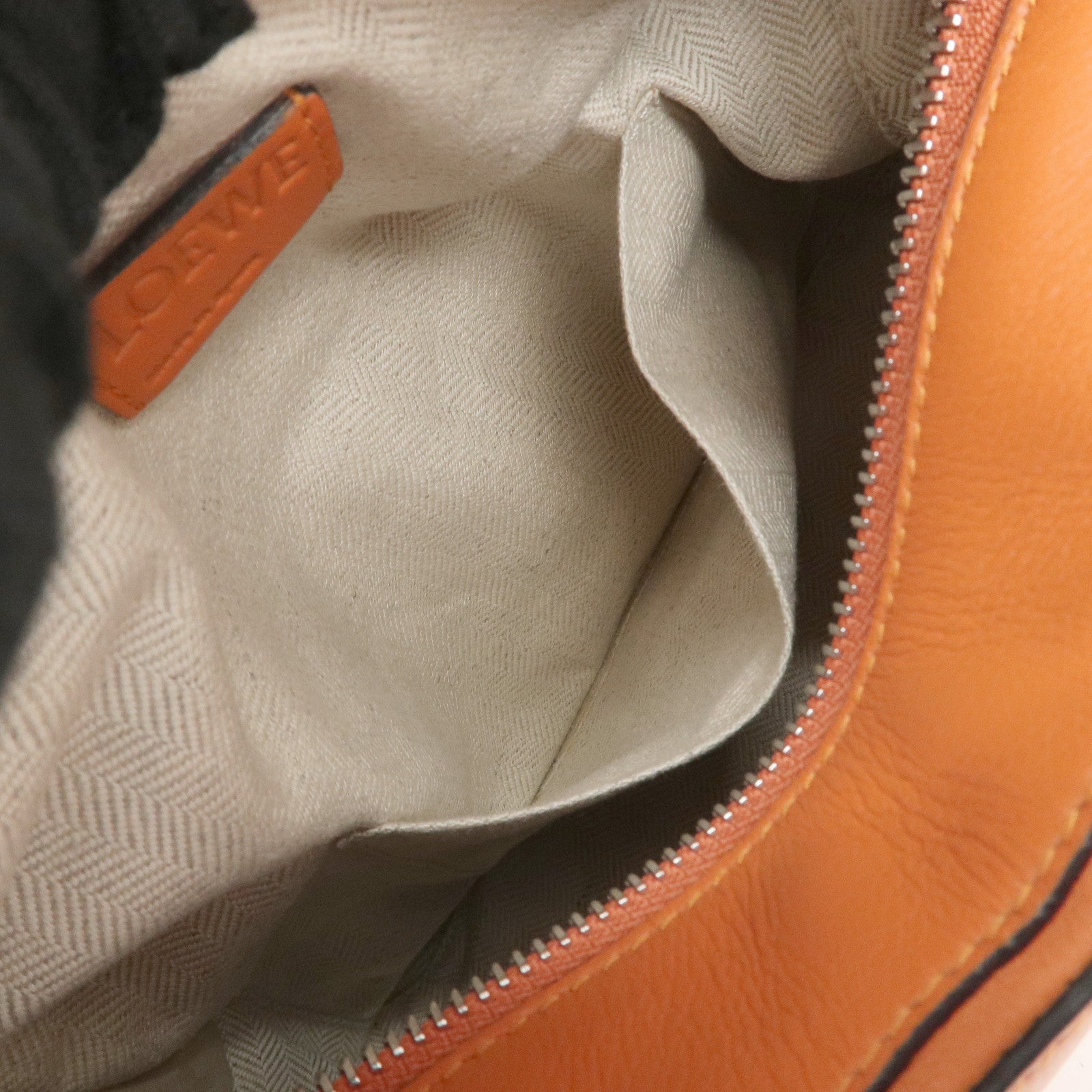 LOEWE Leather Puzzle Bag Small Hand Bag Orange Used