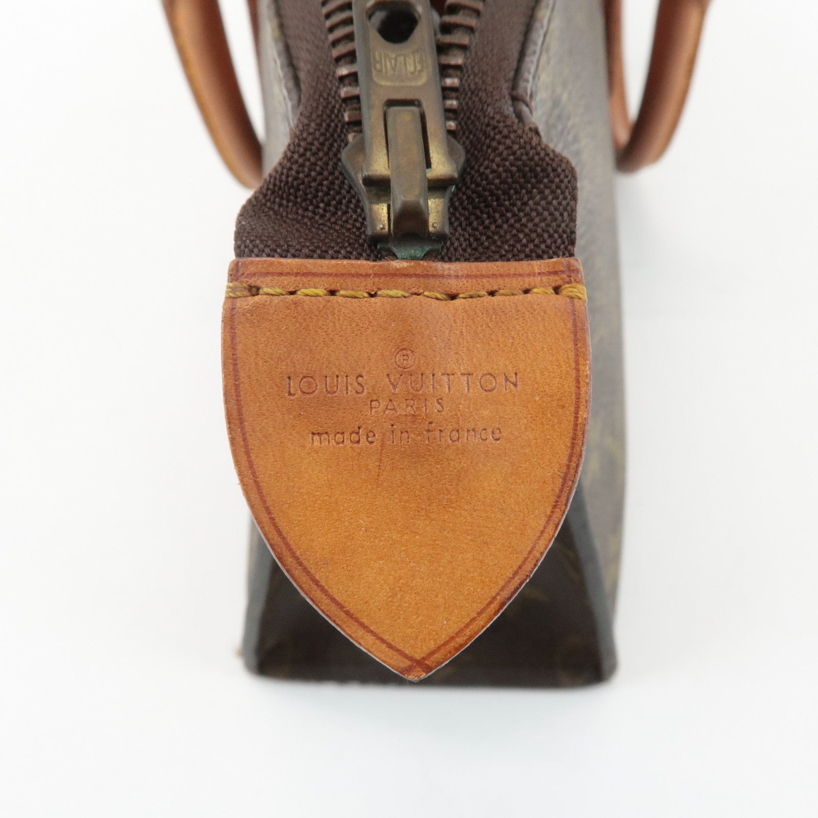 Louis Vuitton Monogram Sac Triangle Hand Bag Brown M51360 Used