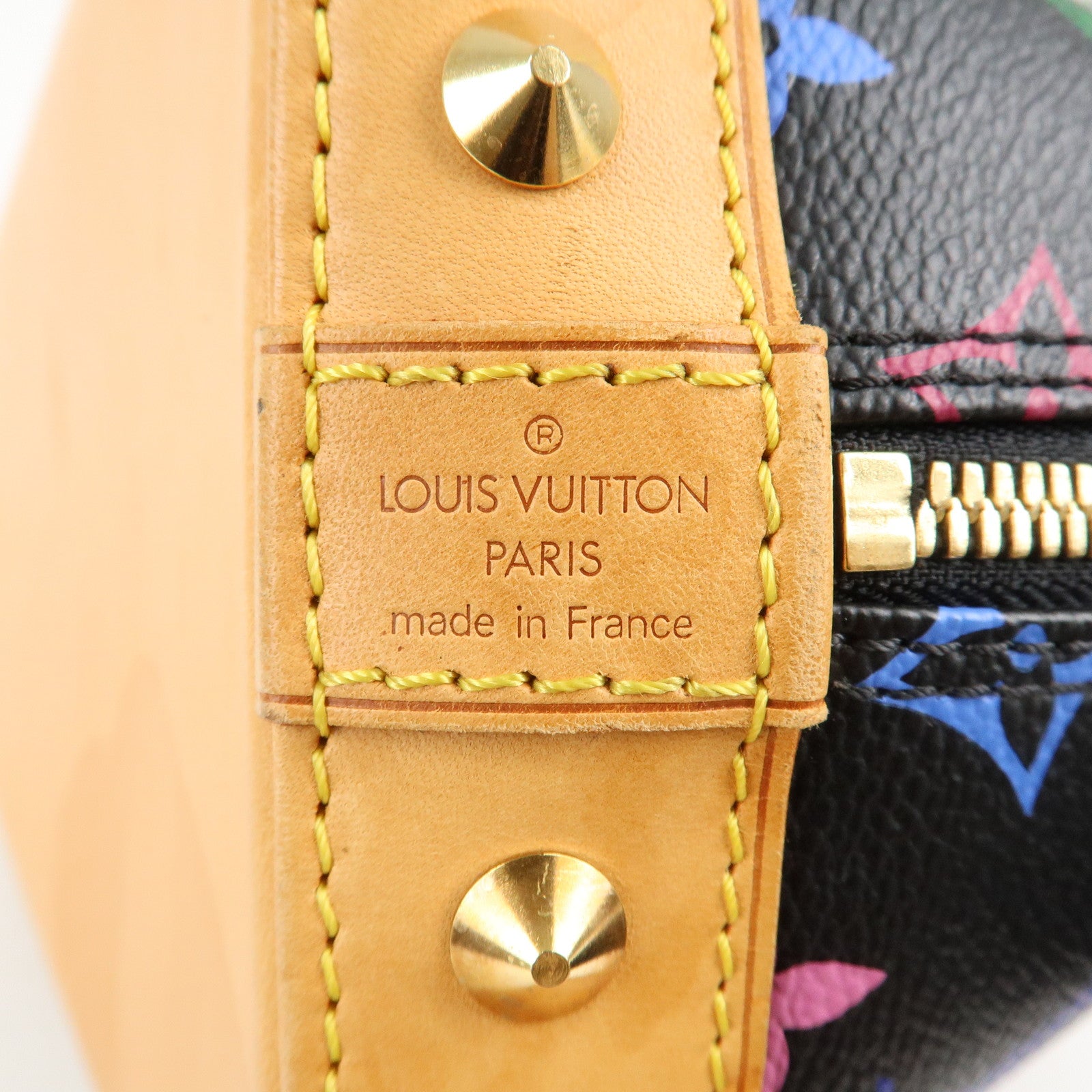 Louis Vuitton Monogram Multicolor Alma Hand Bag Noir M92646