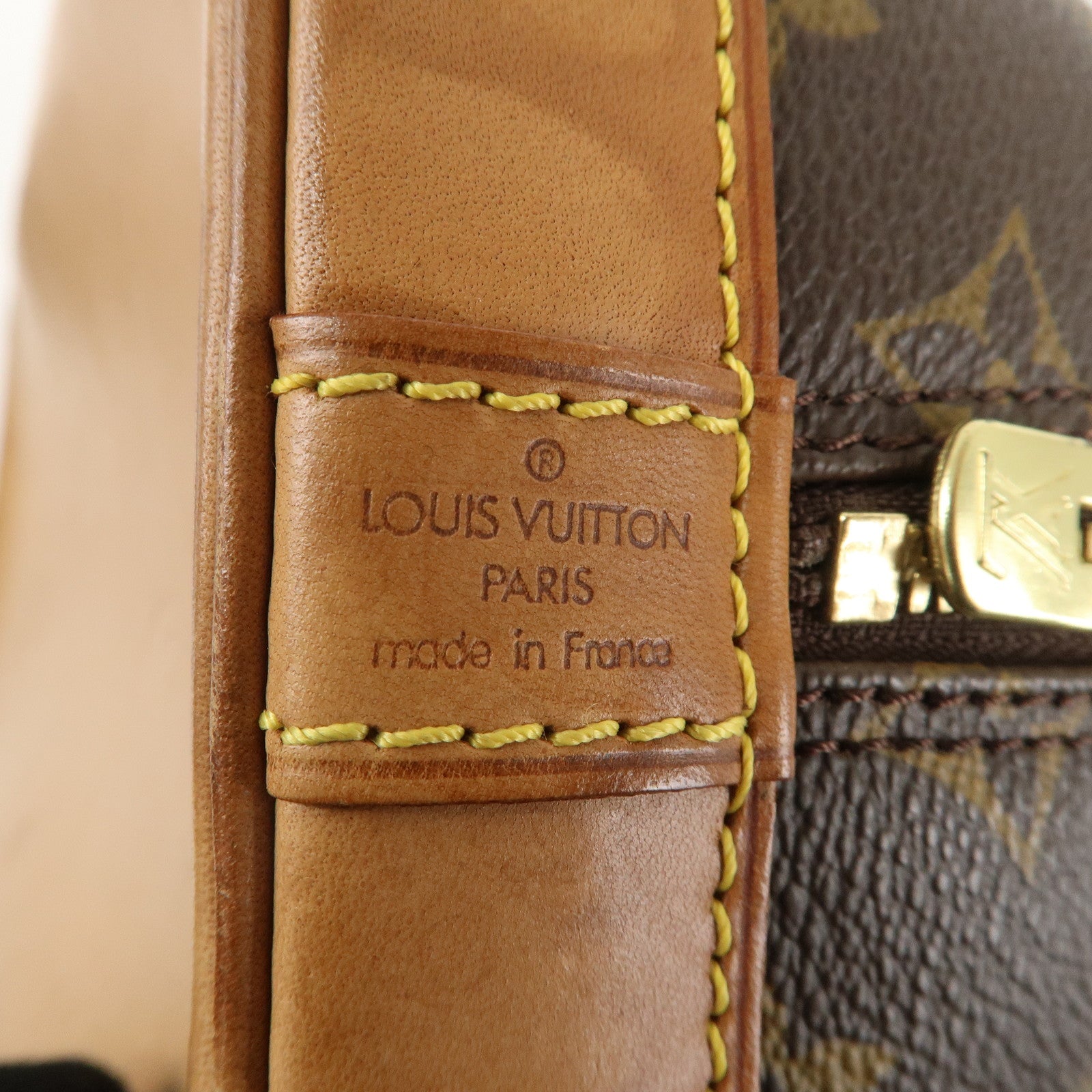 Louis Vuitton Monogram Alma Hand Bag Brown M51130