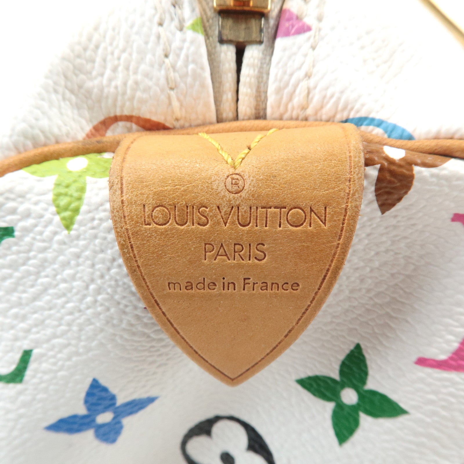 Louis Vuitton Monogram Multicolor Speedy 30 Hand Bag Blanc M92642 Used