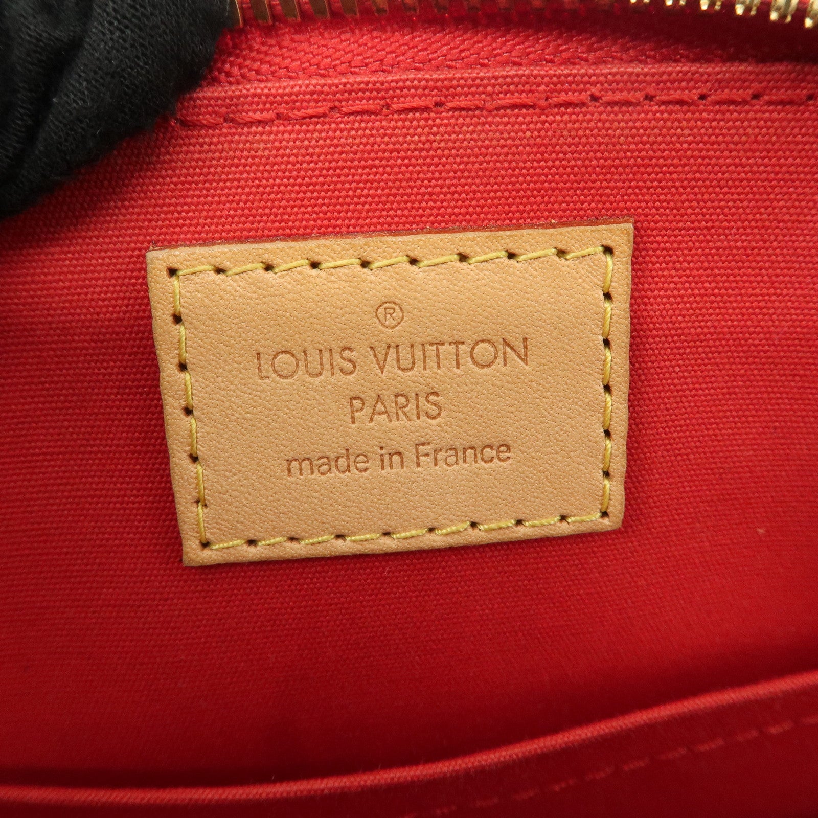 Louis Vuitton Monogram Vernis Alma BB Hand Bag Rouge M91698