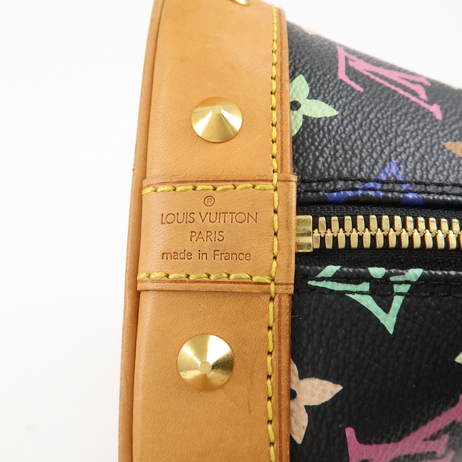 Louis Vuitton Monogram Multi Color Alma Hand Bag Noir M92646 Used