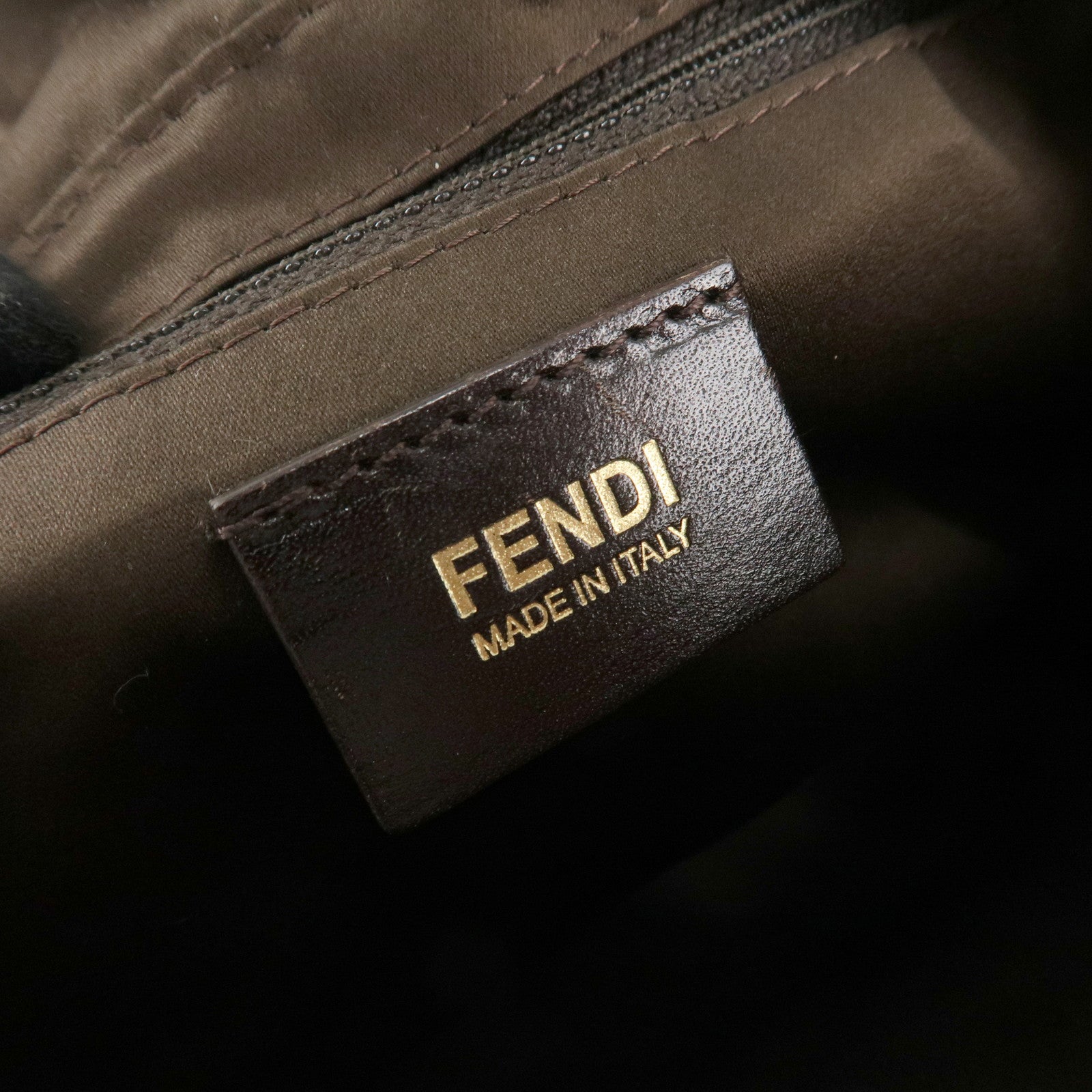 FENDI Big Mamma Baguette Leather Chain Shoulder Bag 8BR638 Used