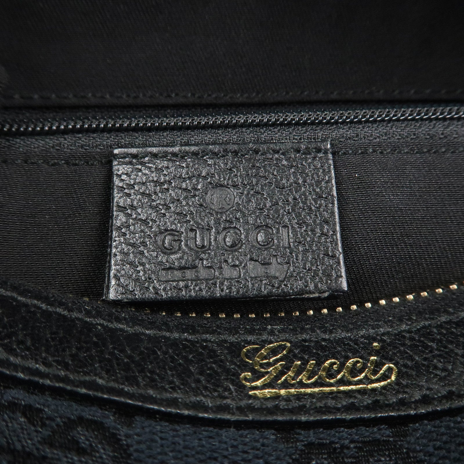 GUCCI Abbey GG Canvas Leather Mini Boston Bag Black 130942 Used