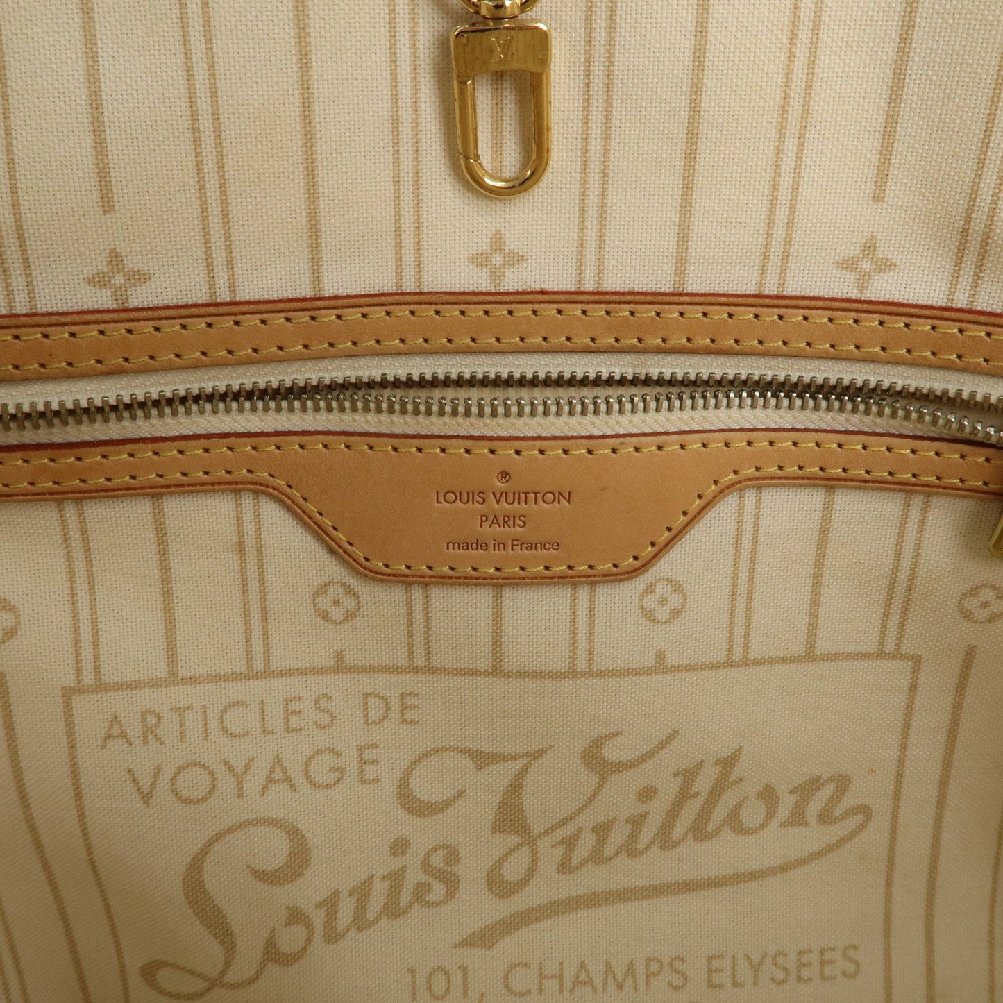 Louis Vuitton Damier Azur Neverfull MM Tote Bag N51107