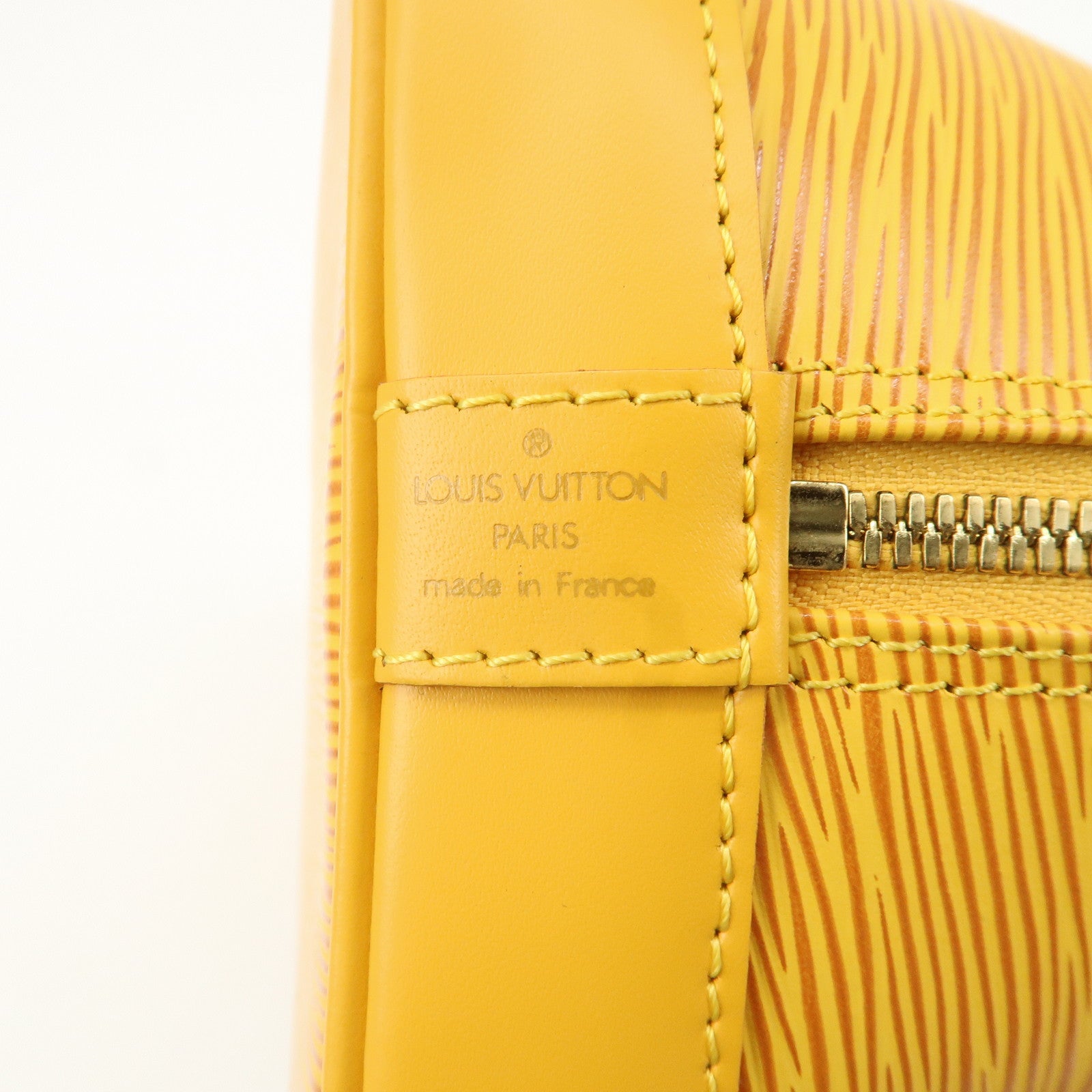 Louis Vuitton Epi Alma PM Hand Bag Tassili Yellow M52149